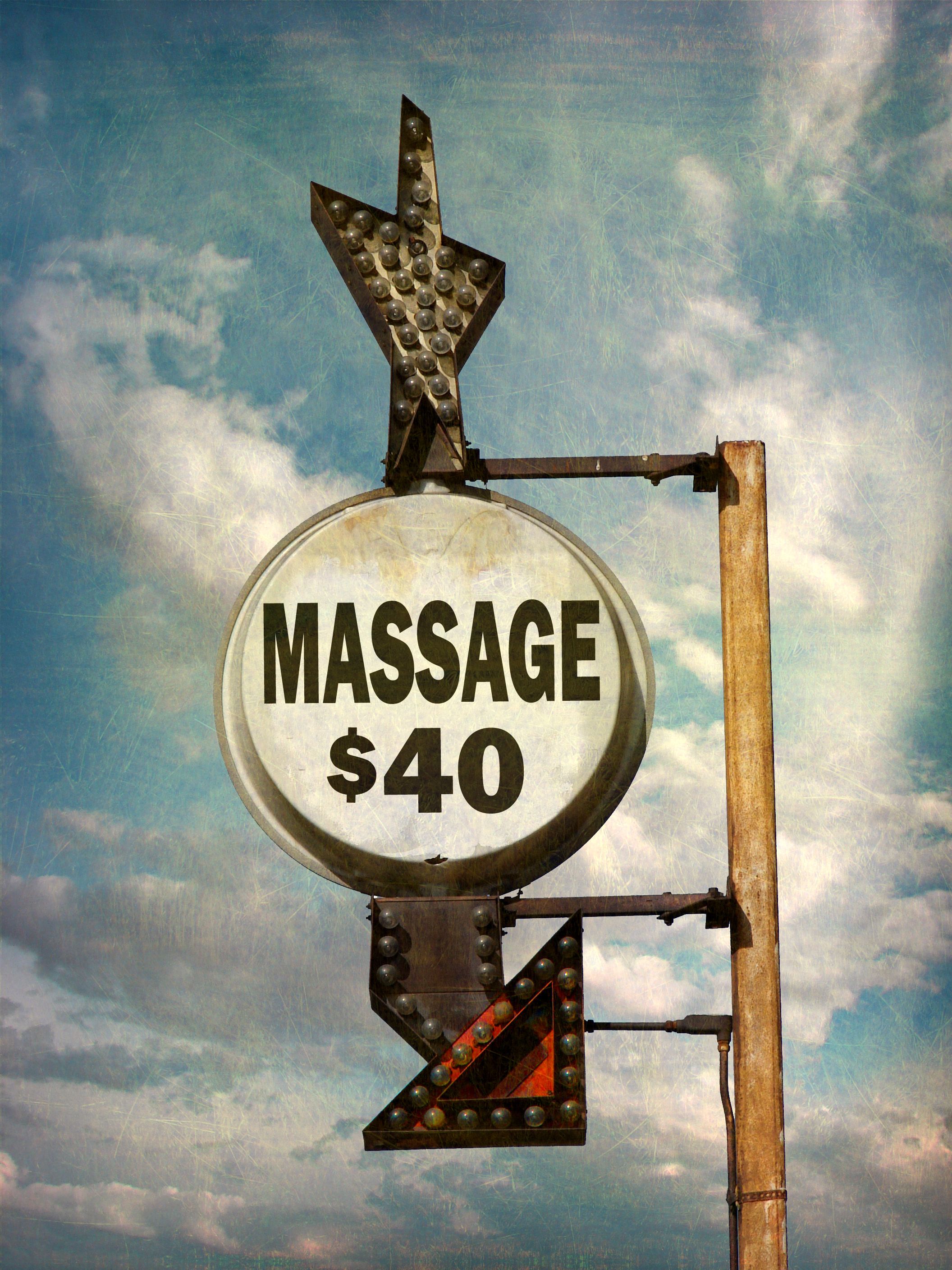 massage sign