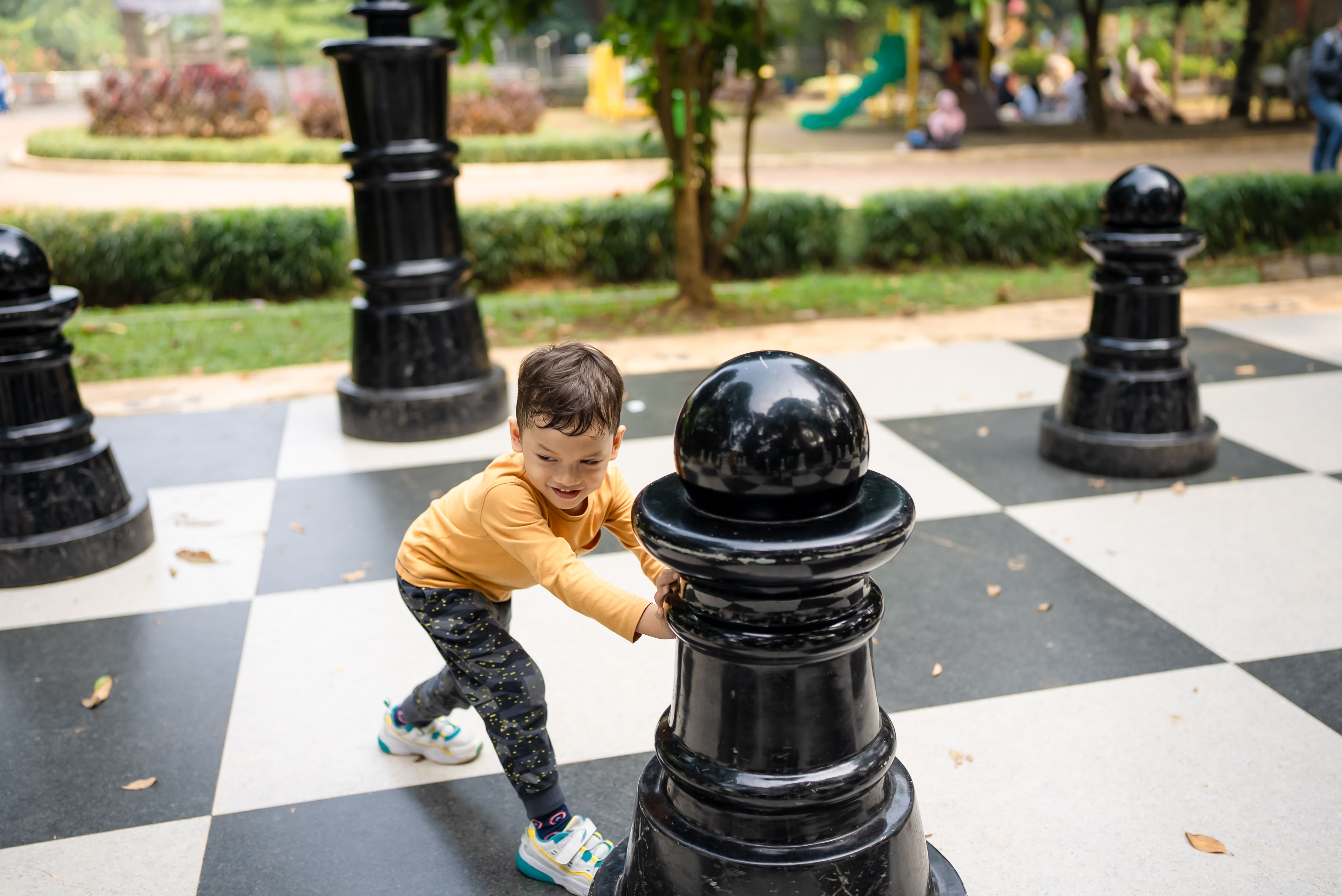 children playing chess