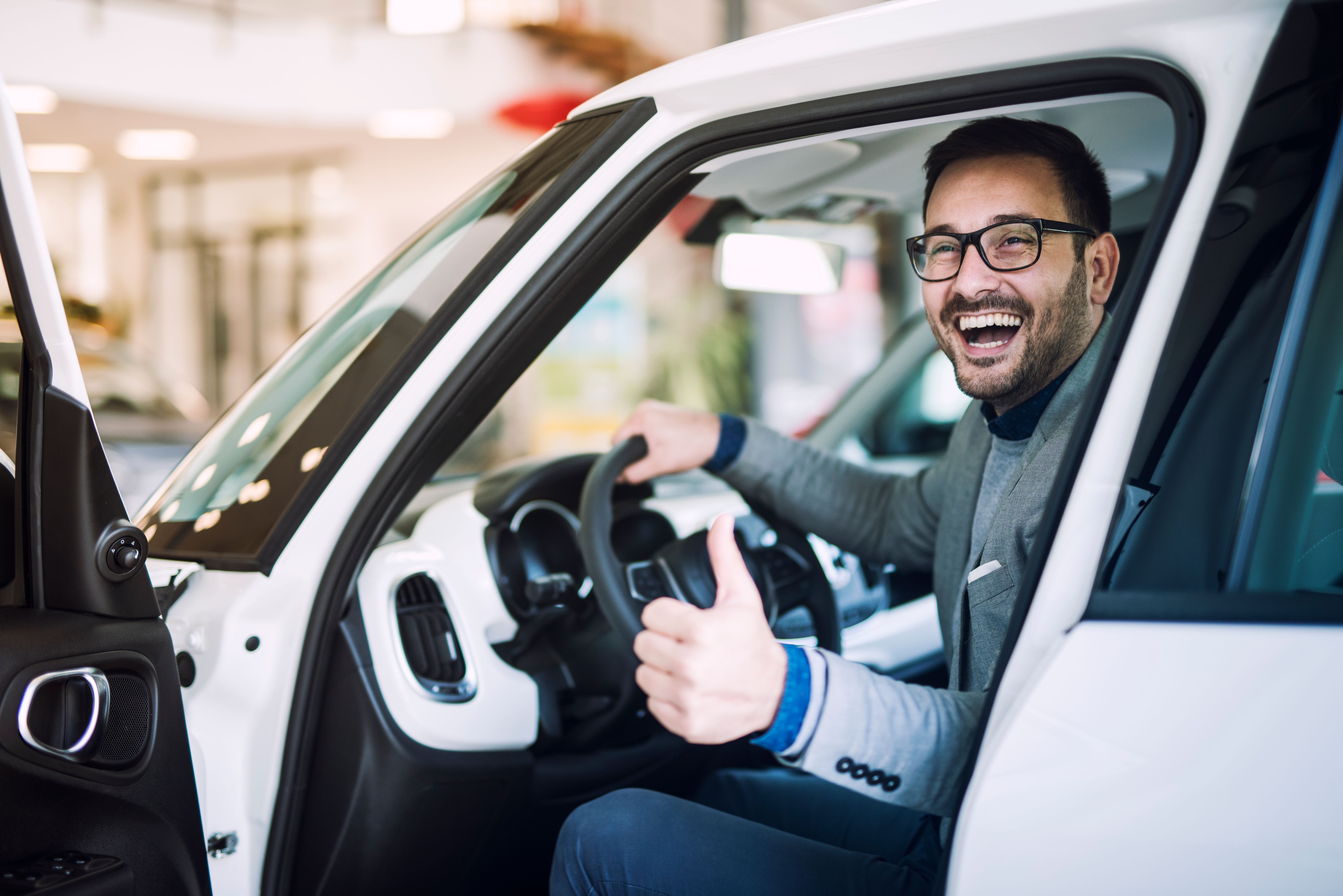 happy car buyer