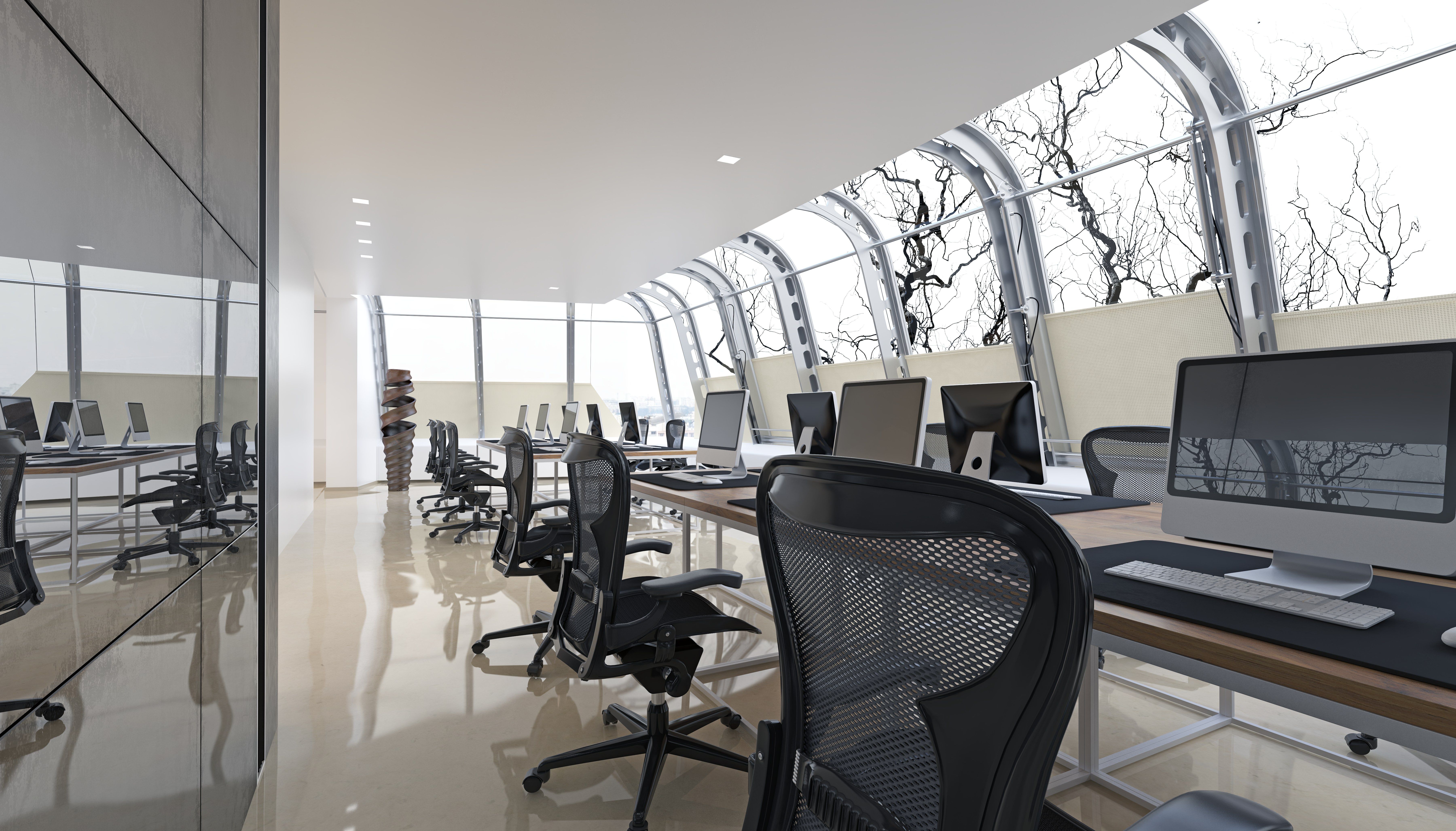 Modern office space with sleek design