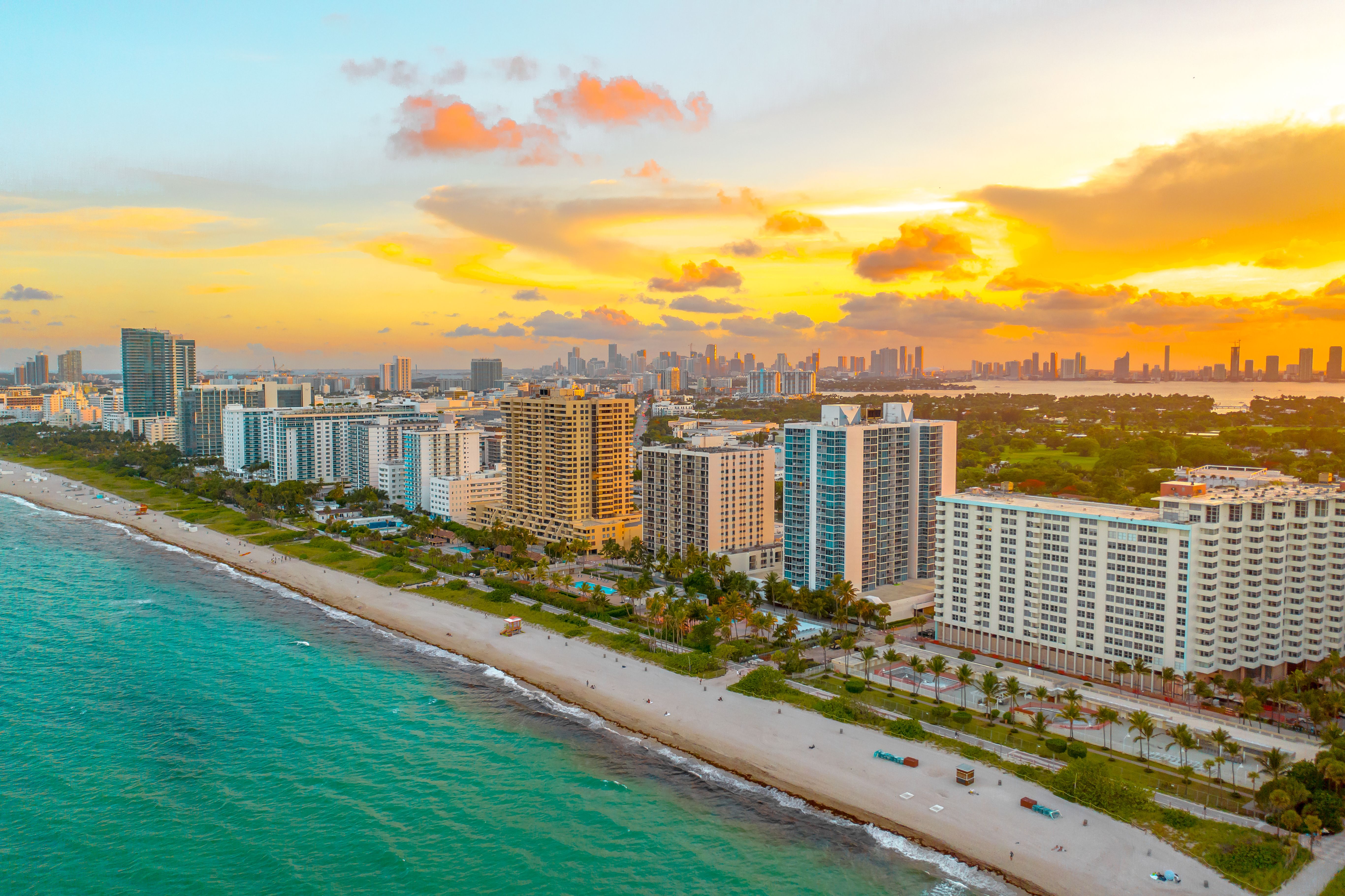 Miami beach sunset
