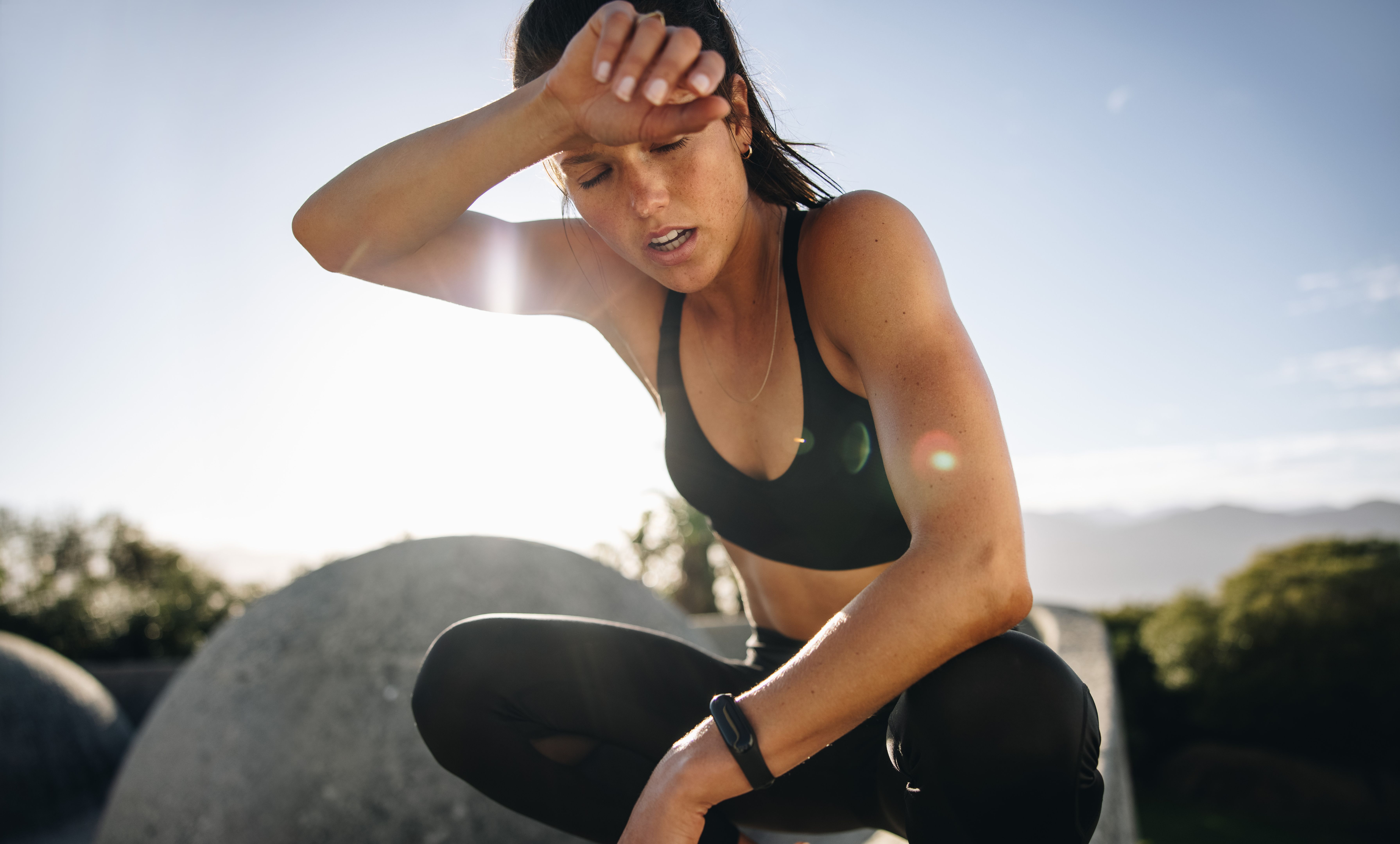 athlete resting