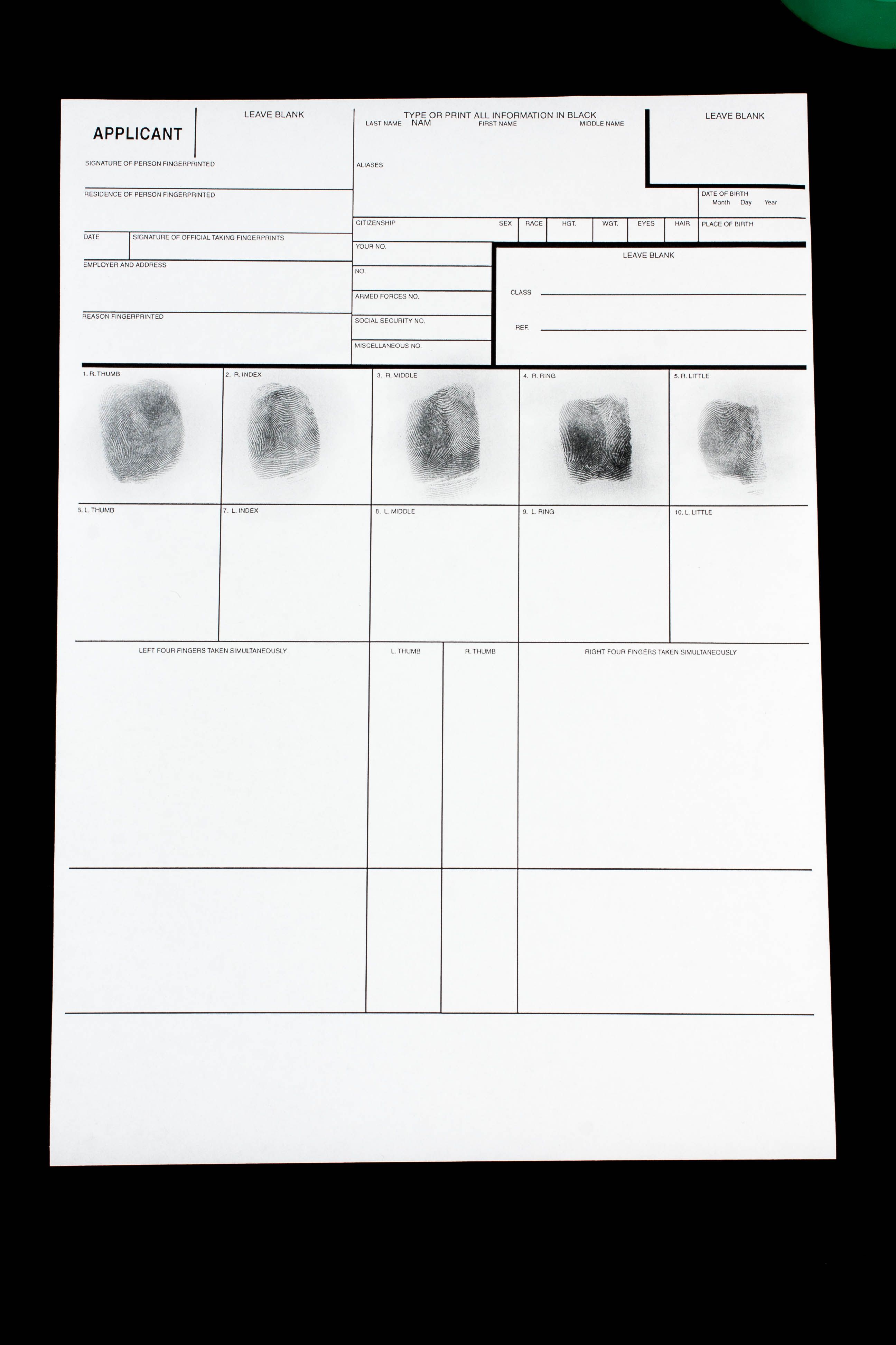 law enforcement fingerprinting