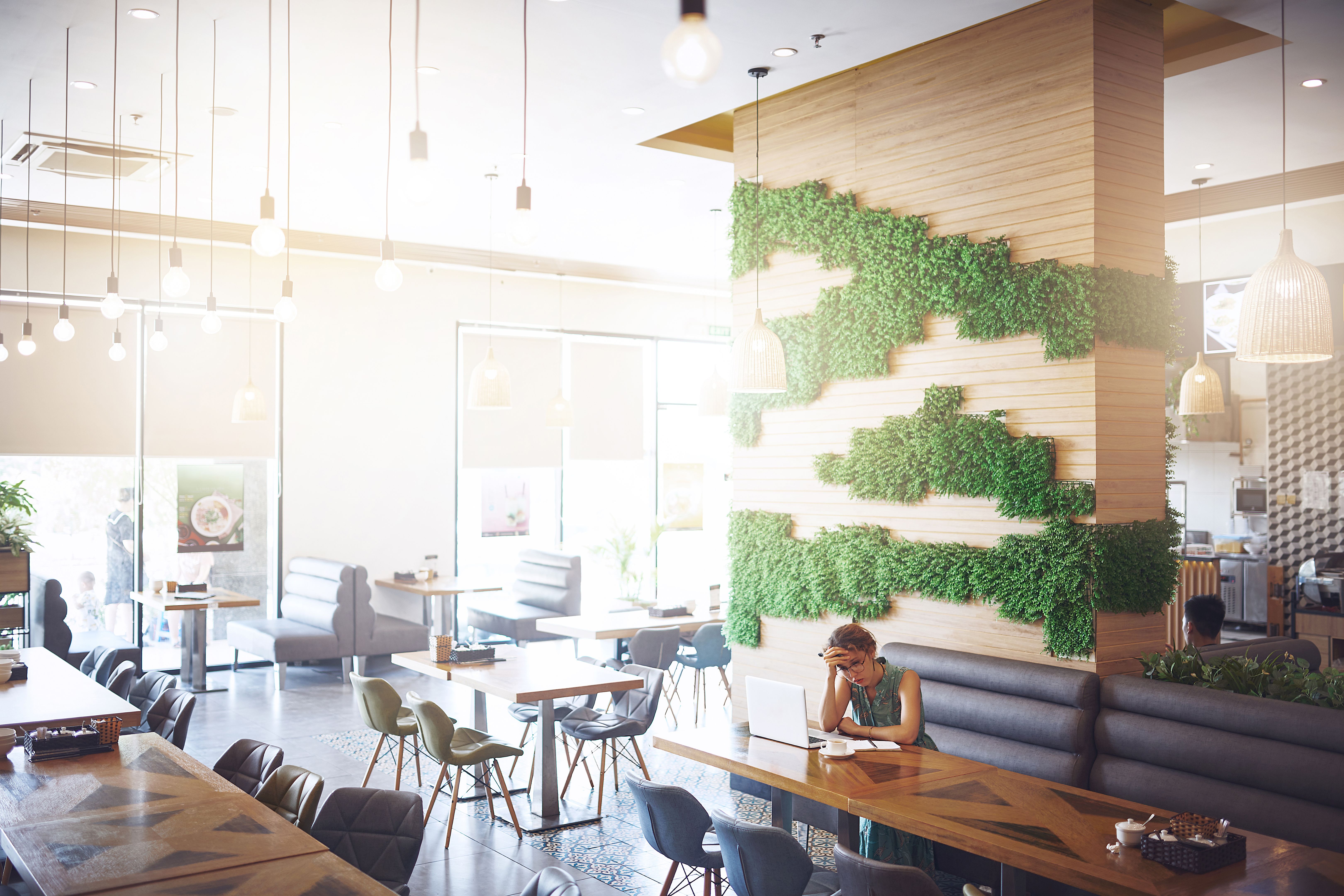 cafe interior transformation