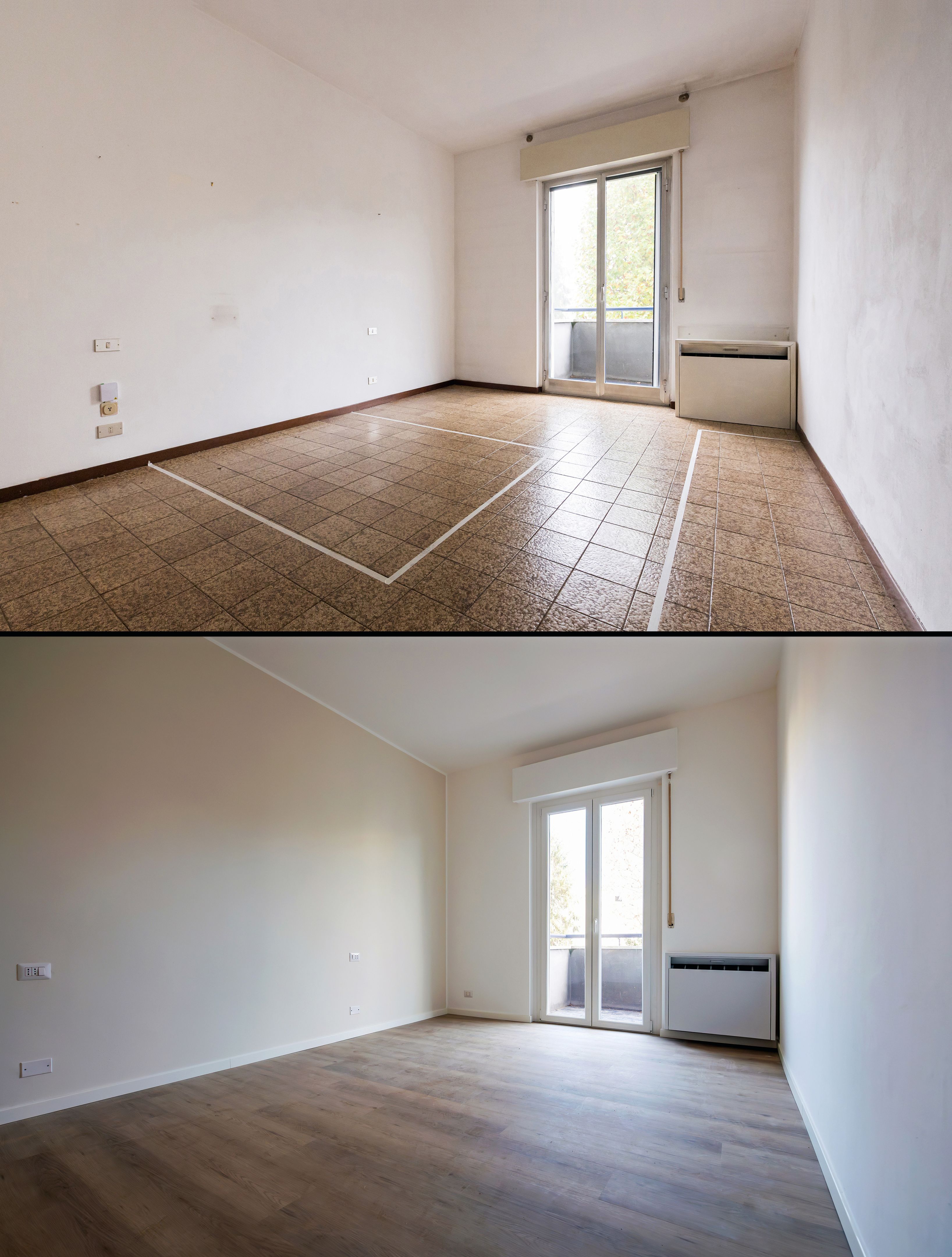 before and after home renovation