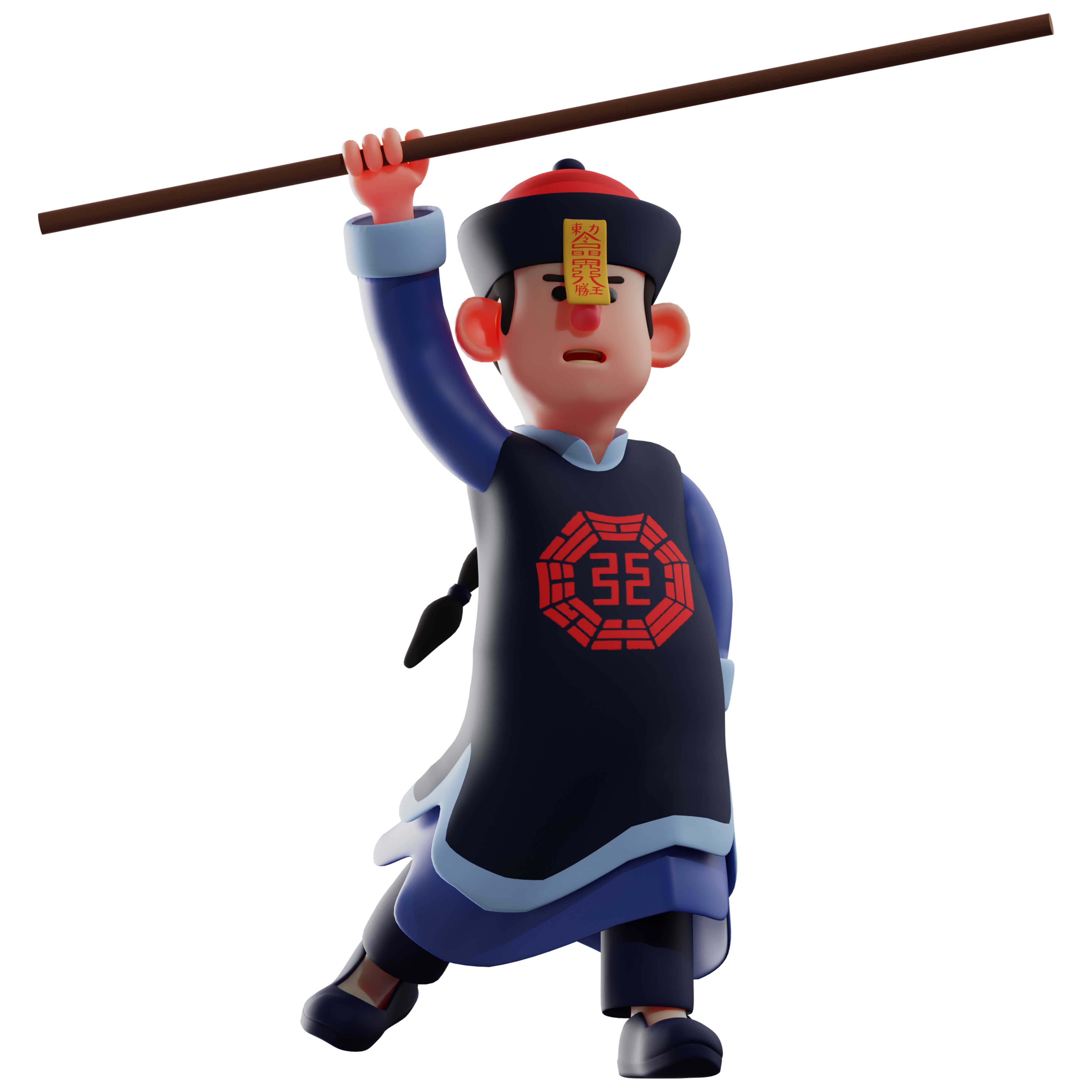 3D Vampire Cartoon Picture as talented kung fu athlete