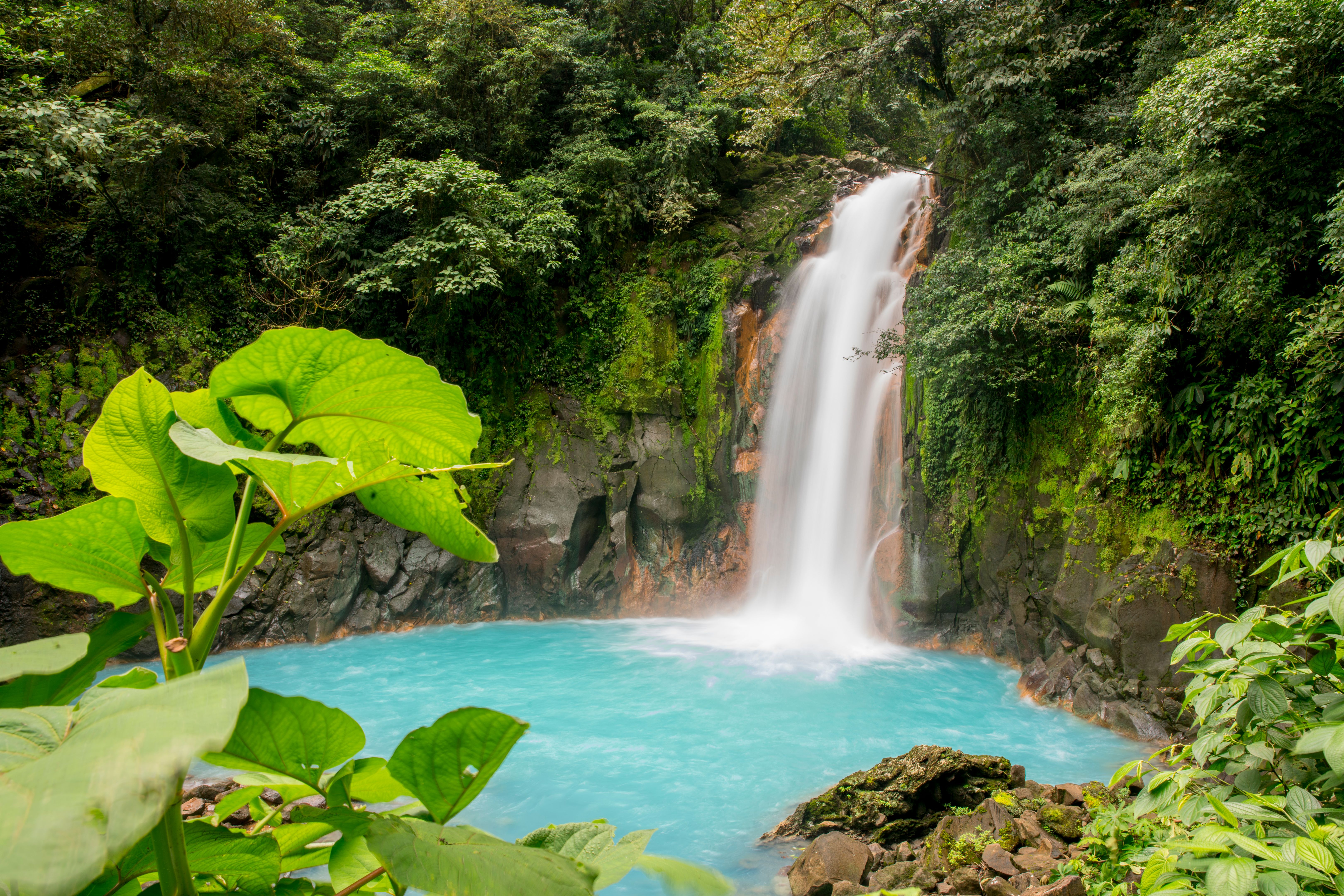 Rio celeste waterfall at Tenorio National Park