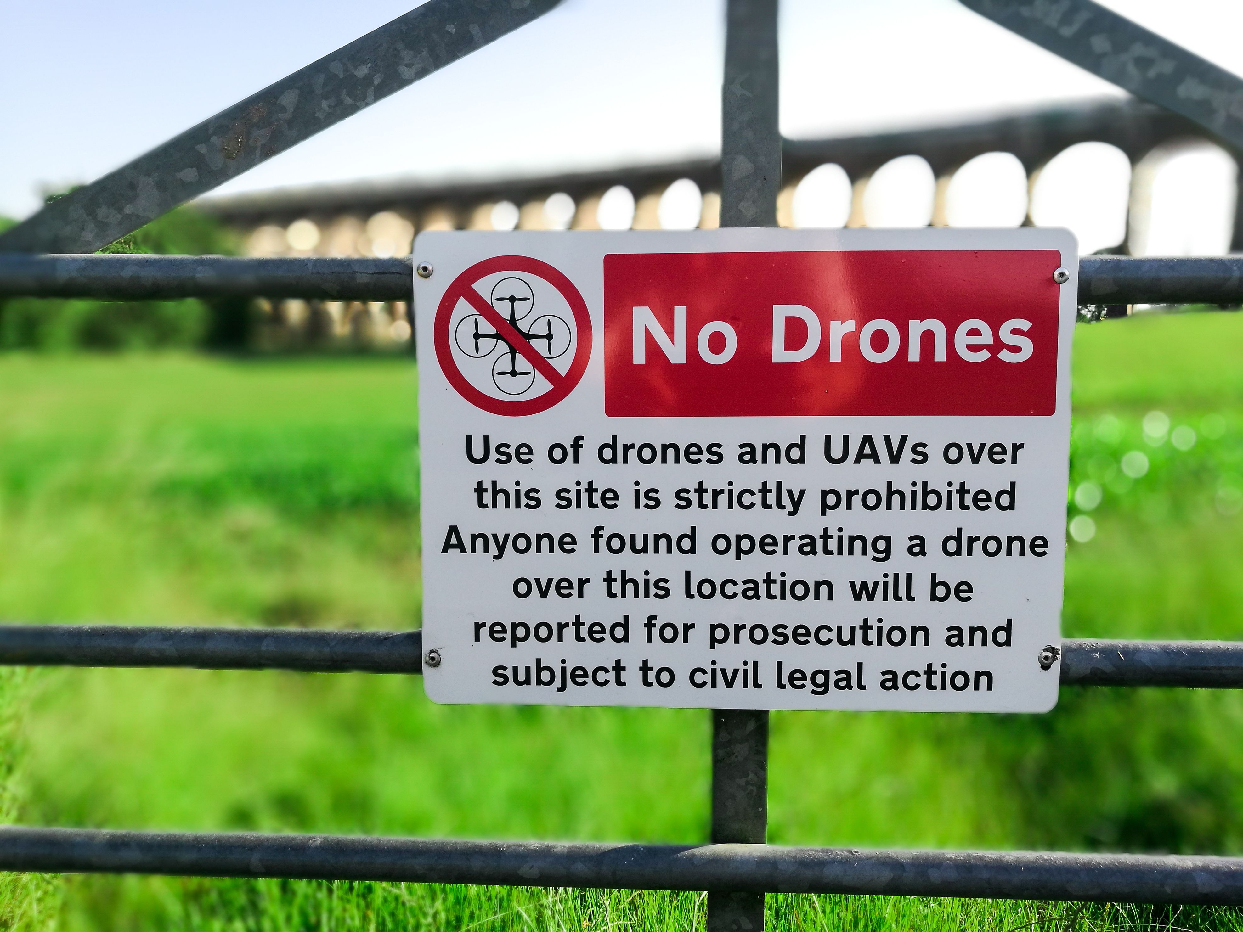 No Drones Warning Sign