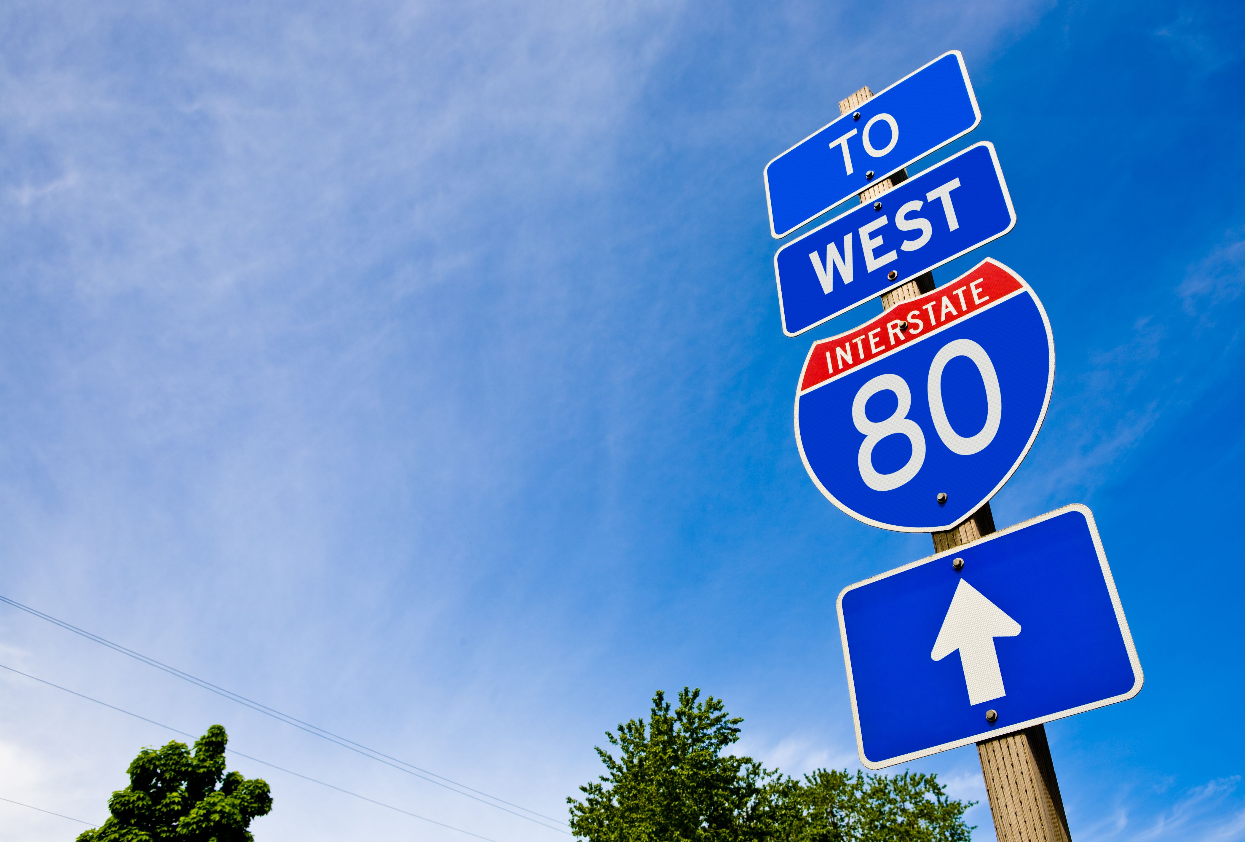 Interstate 80 Road Sign