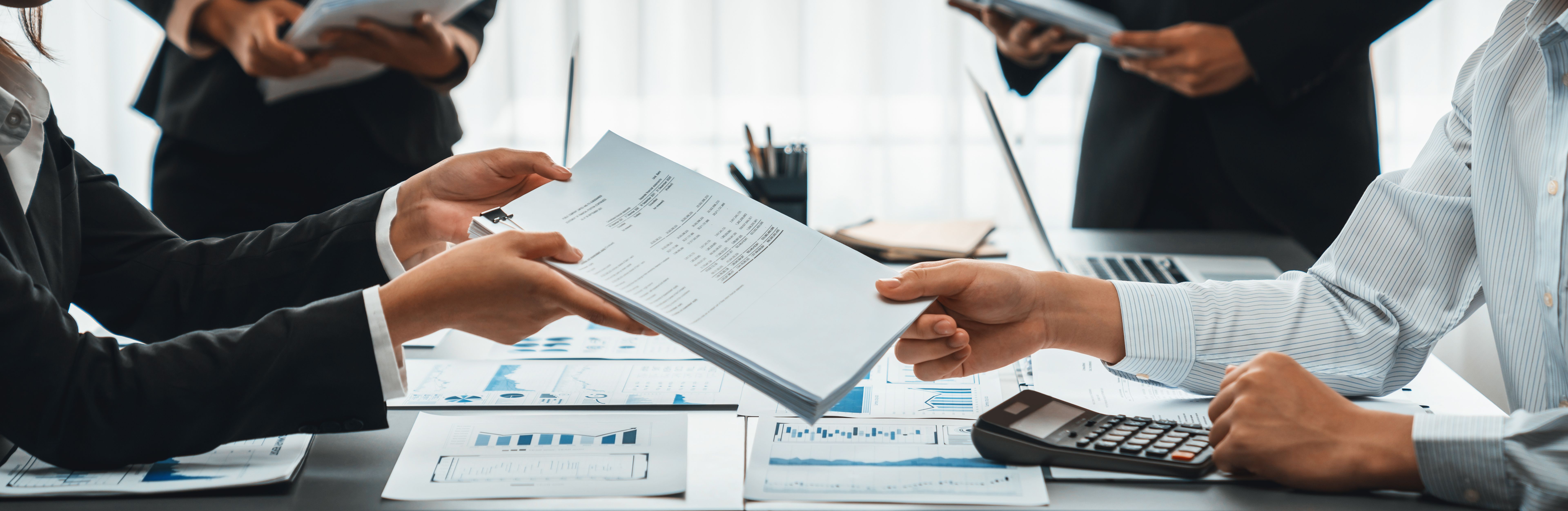 Auditor team working in office, analyzing financial data and accounting. Insight Auditor team working in office, analyzing financial data and accounting. Insight