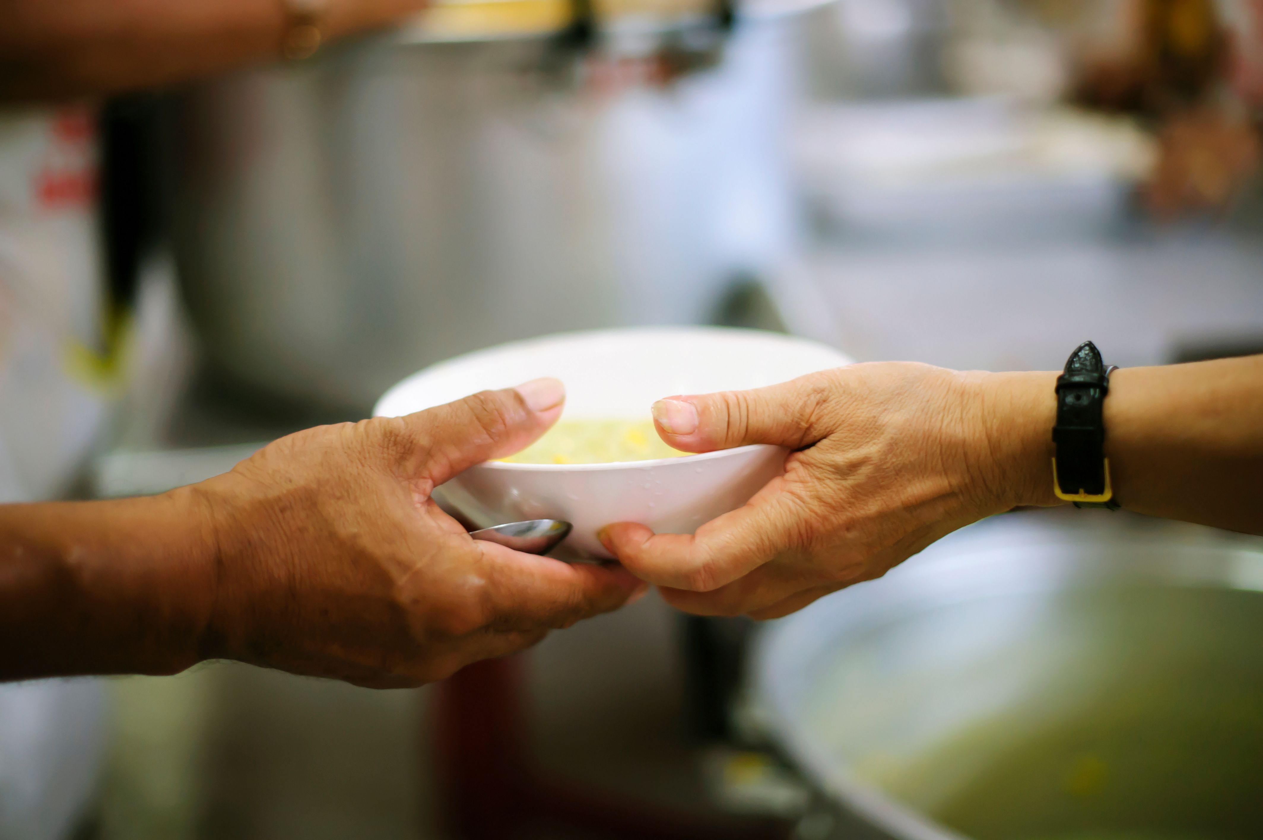 Concept of Feeding : Helping People With Hunger With Kindness Concept of Feeding : Helping People With Hunger With Kindness