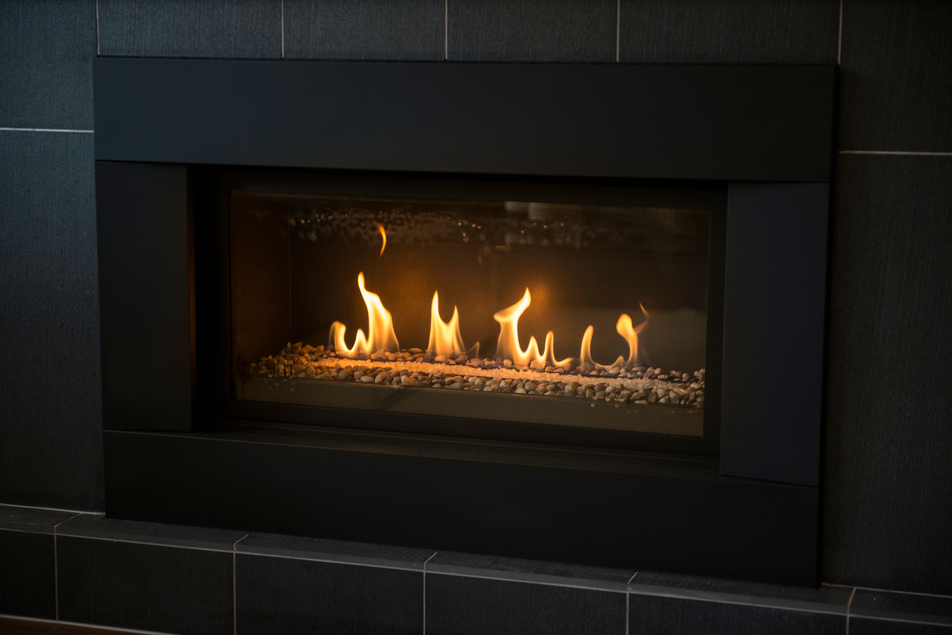 gas fireplace winter