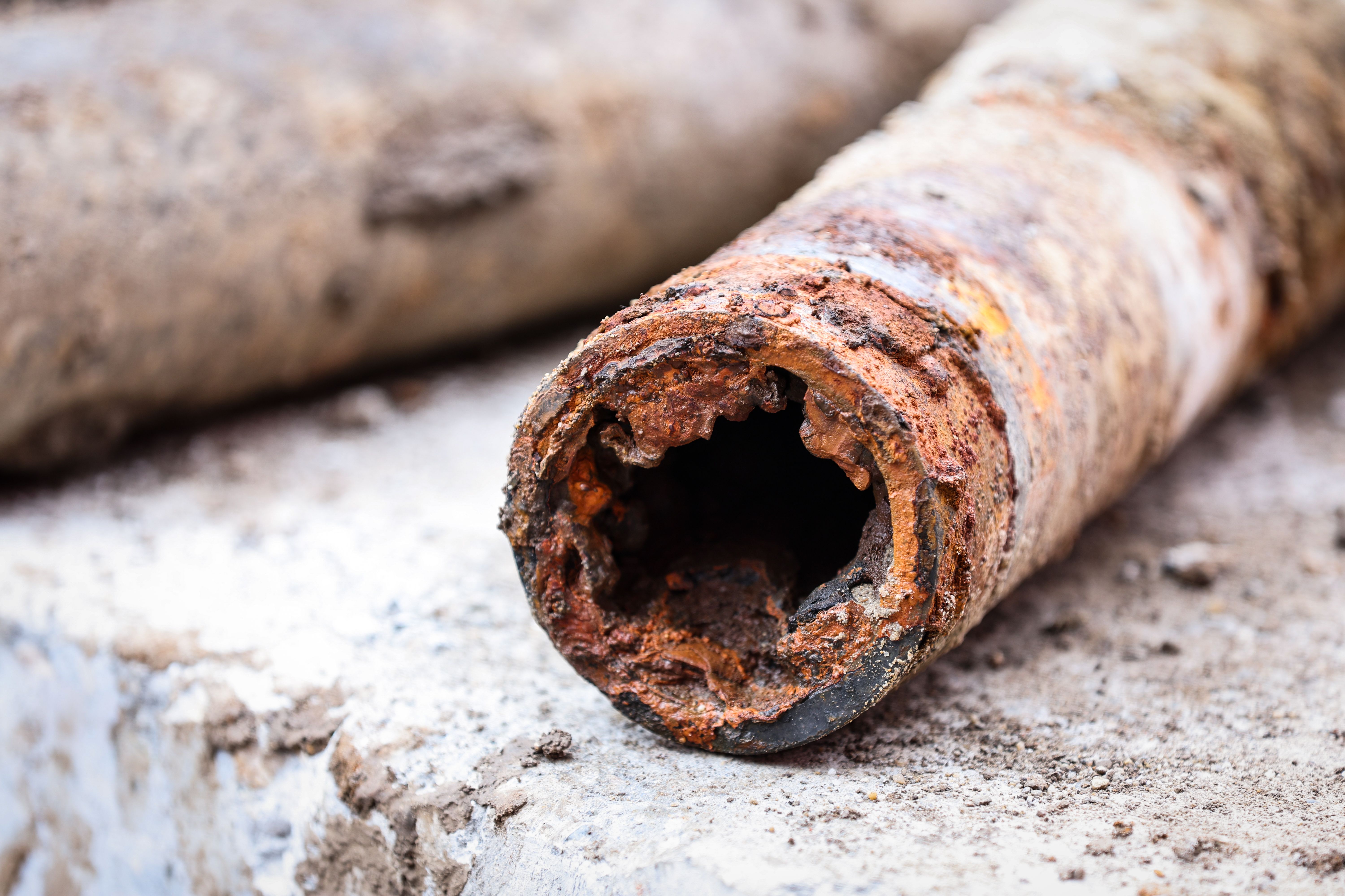 corroded pipe