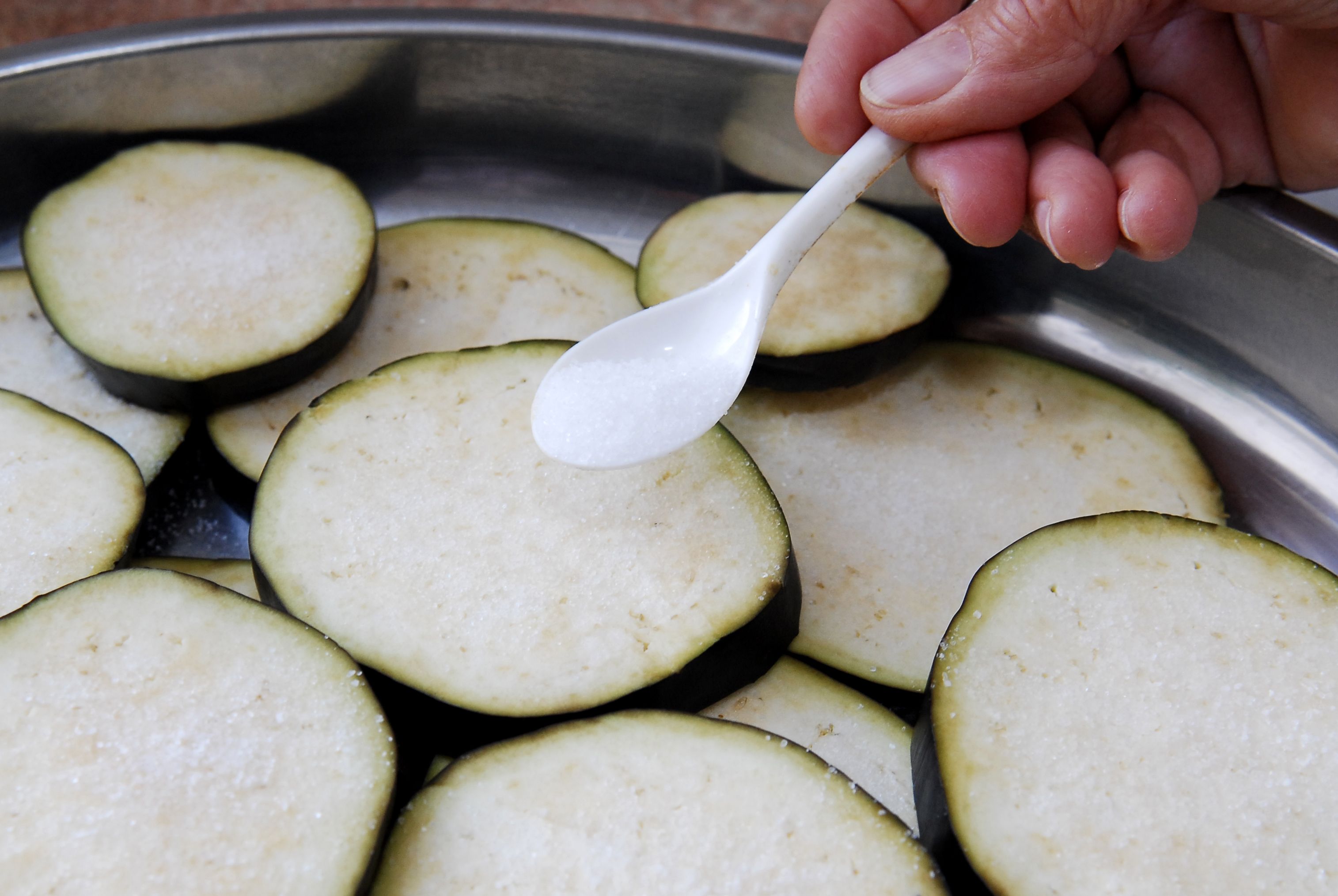 Eggplant salting