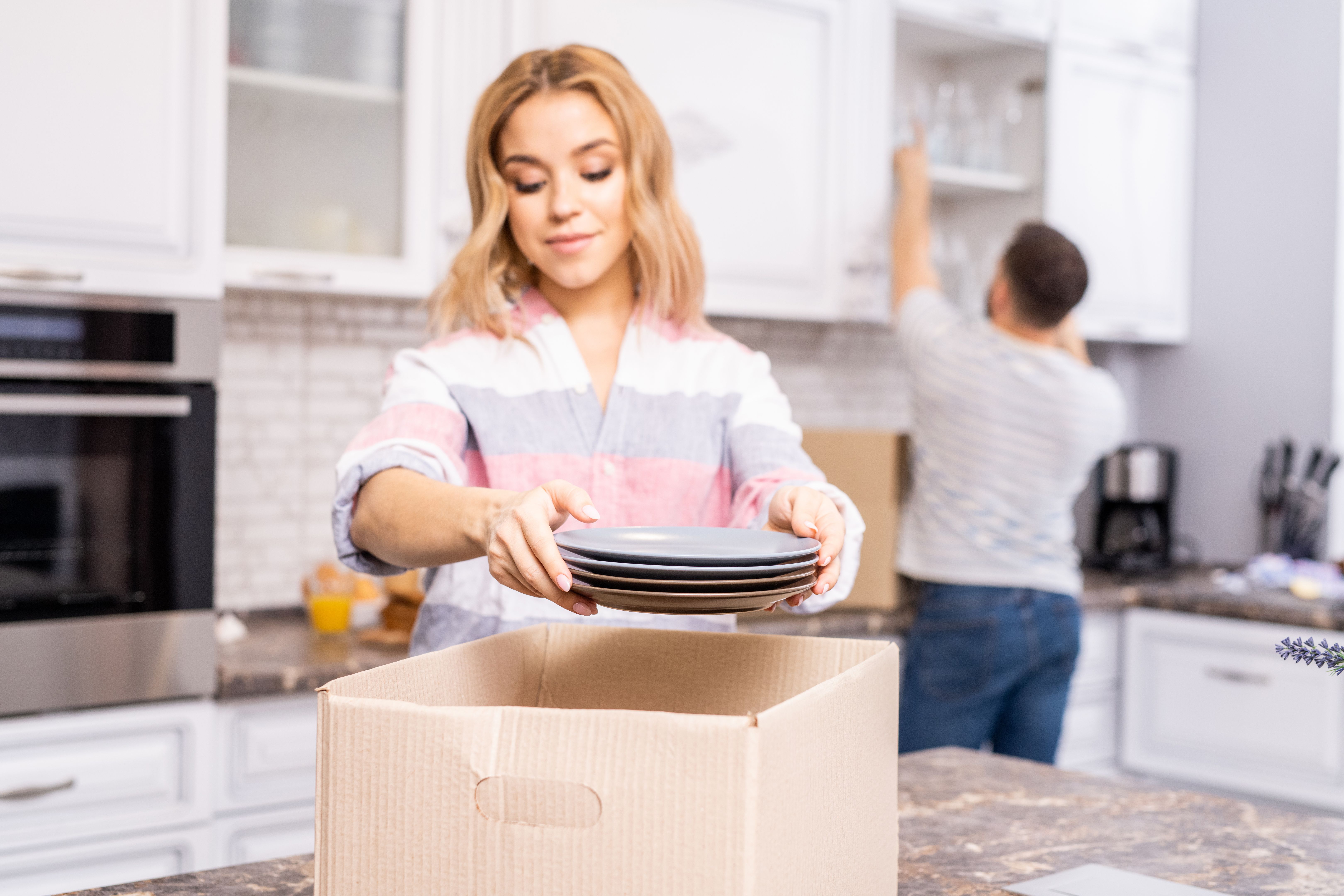 unpacking kitchen