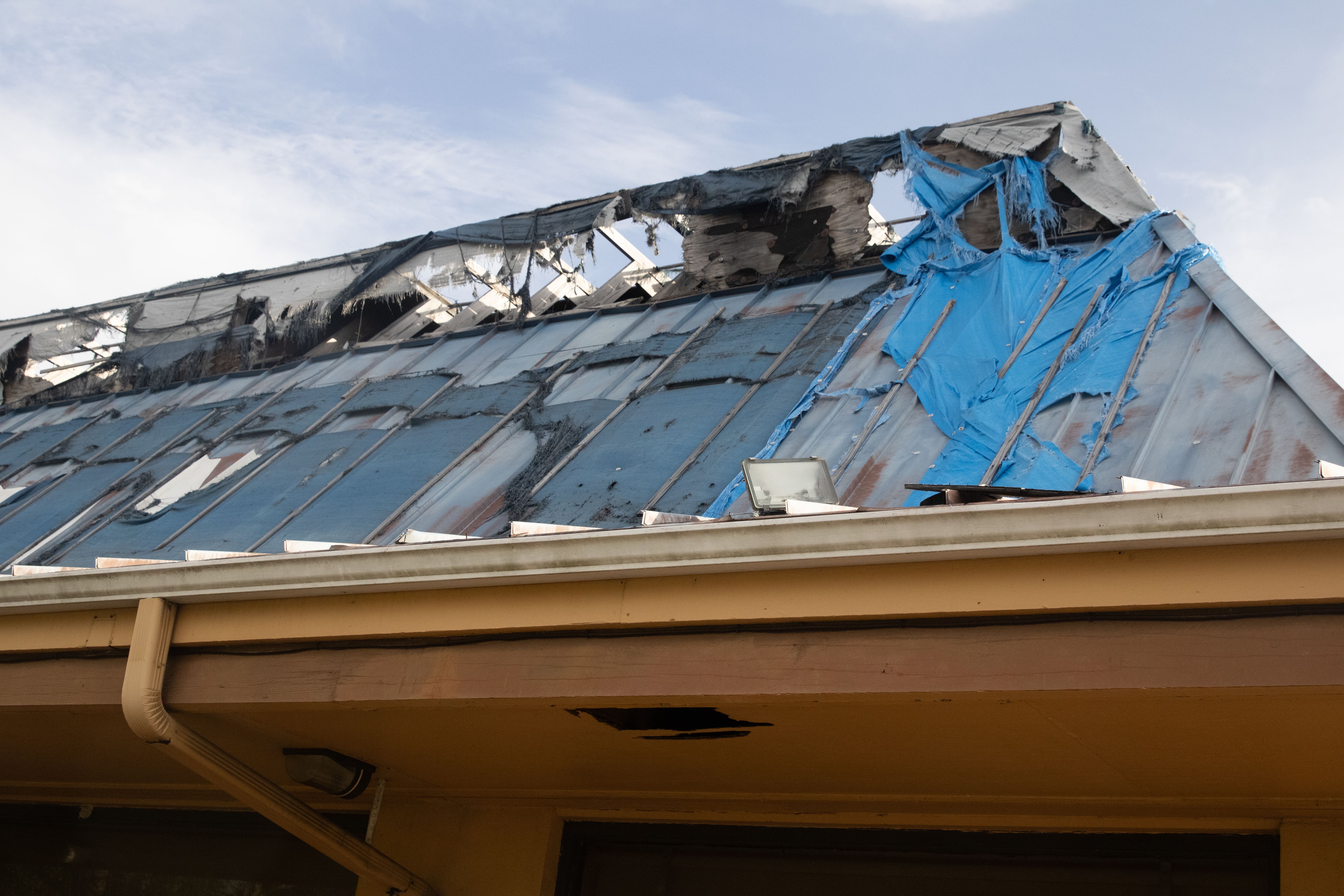 storm damaged roof