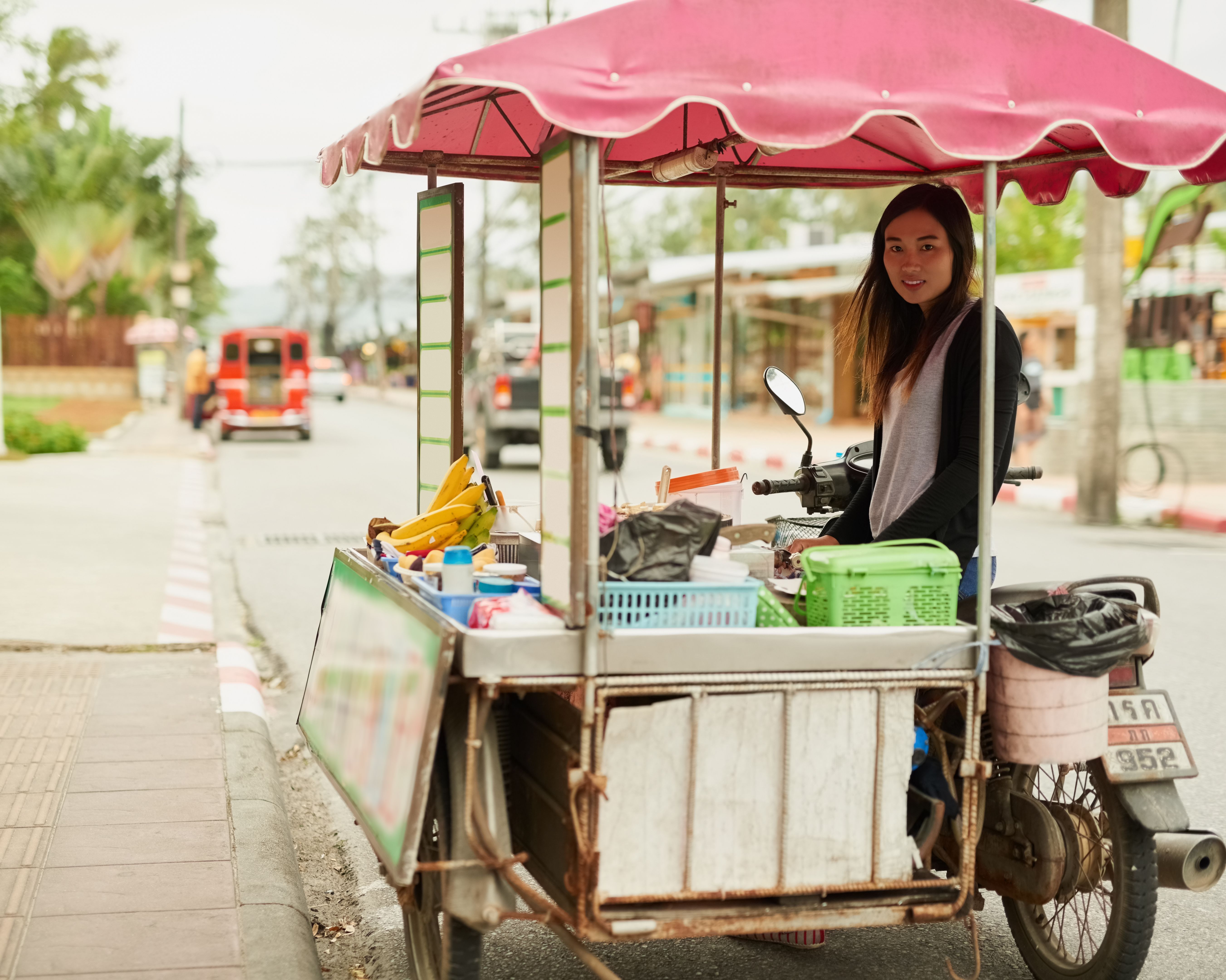 clean street food stall