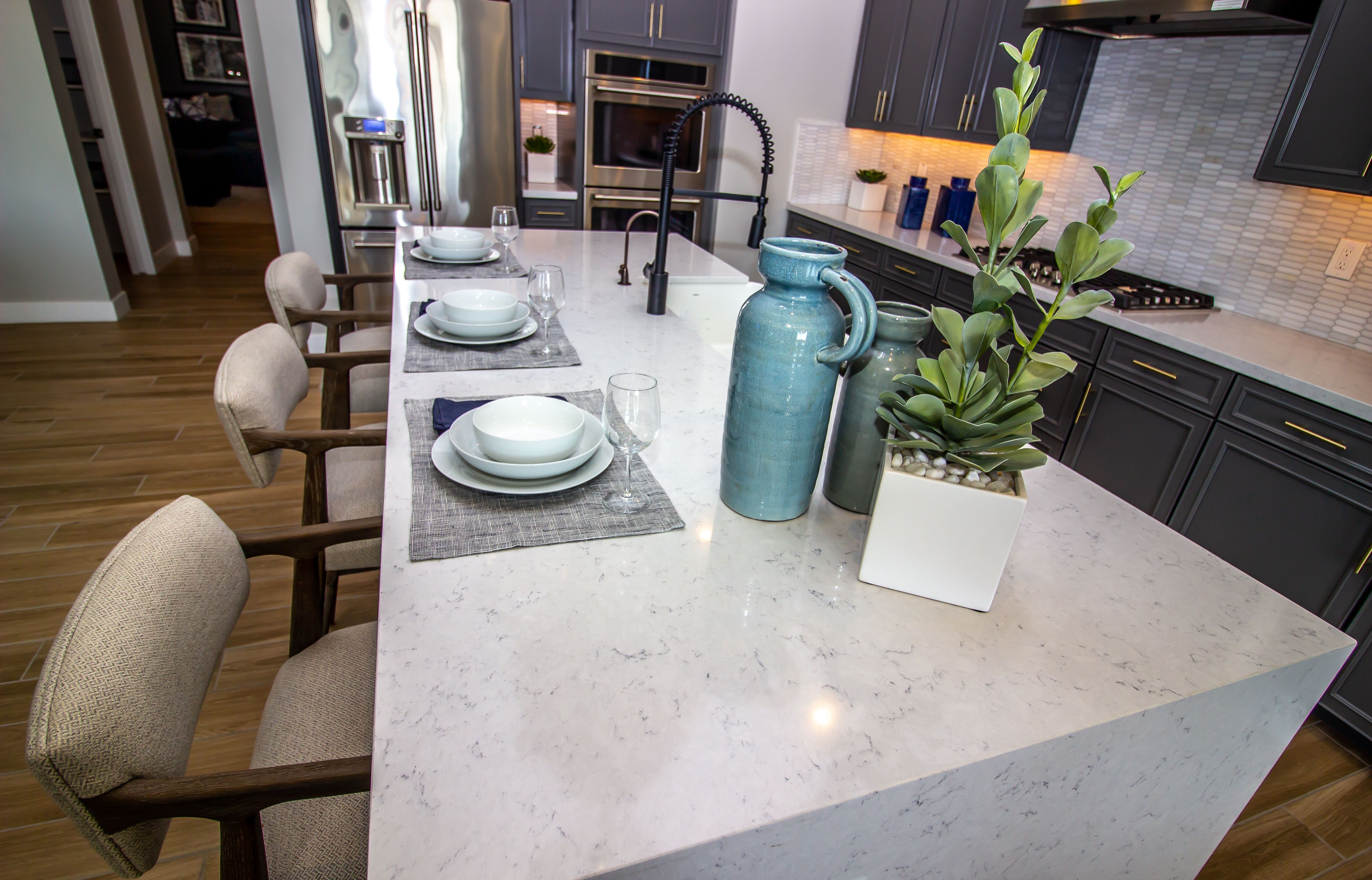 Kitchen Island With Three Place Settings
