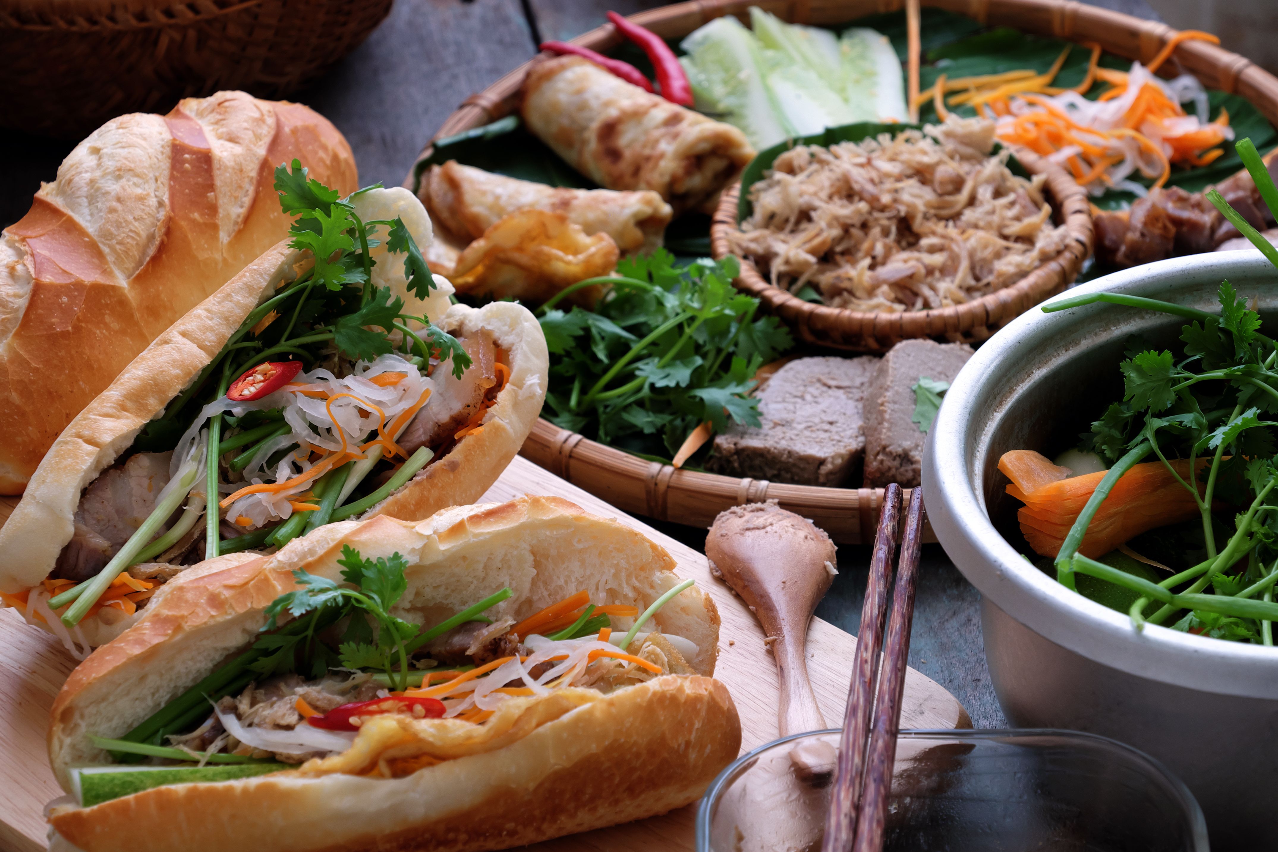 Vietnamese food, banh mi thit Vietnamese food, banh mi thit