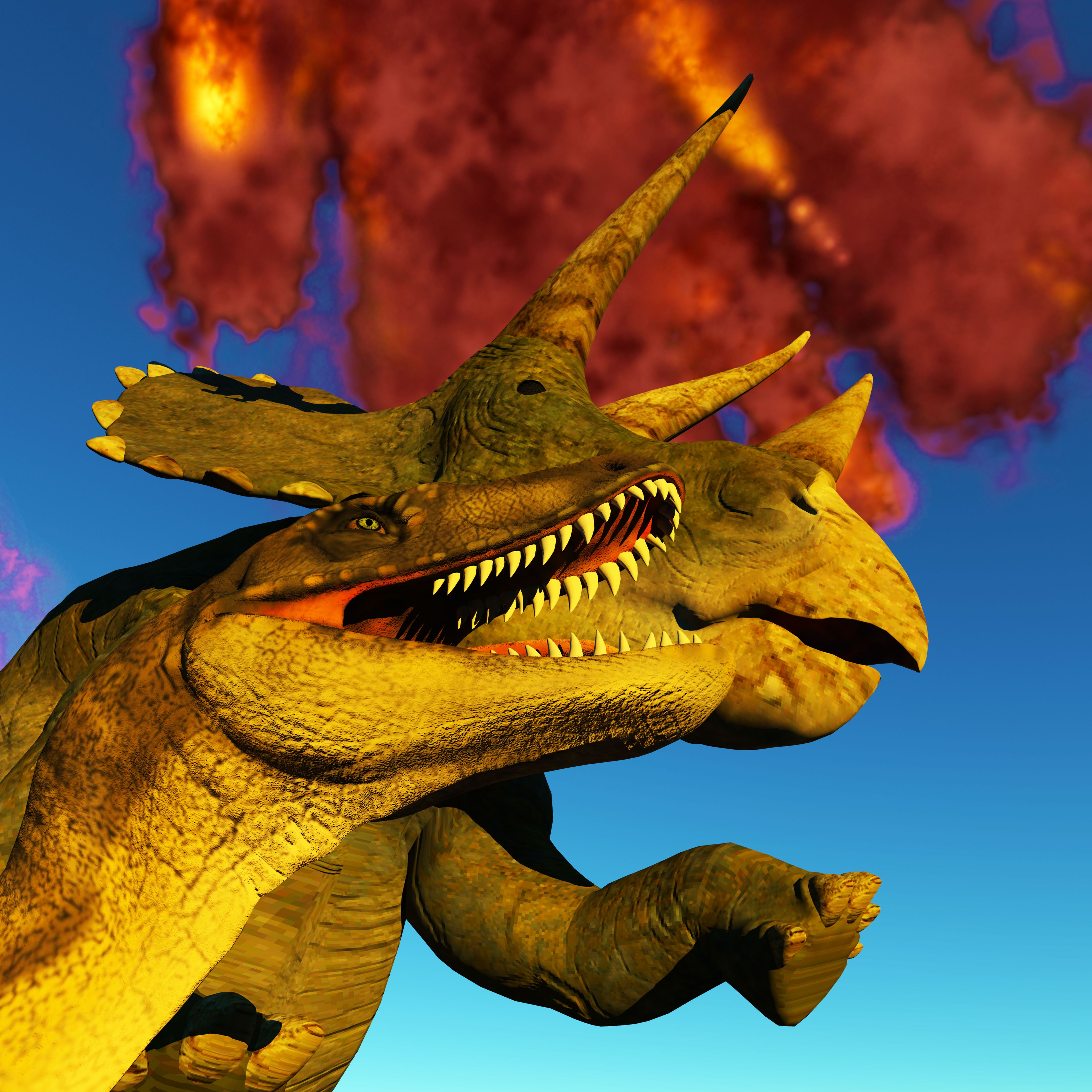 Dinosaur doomsday 3d rendering