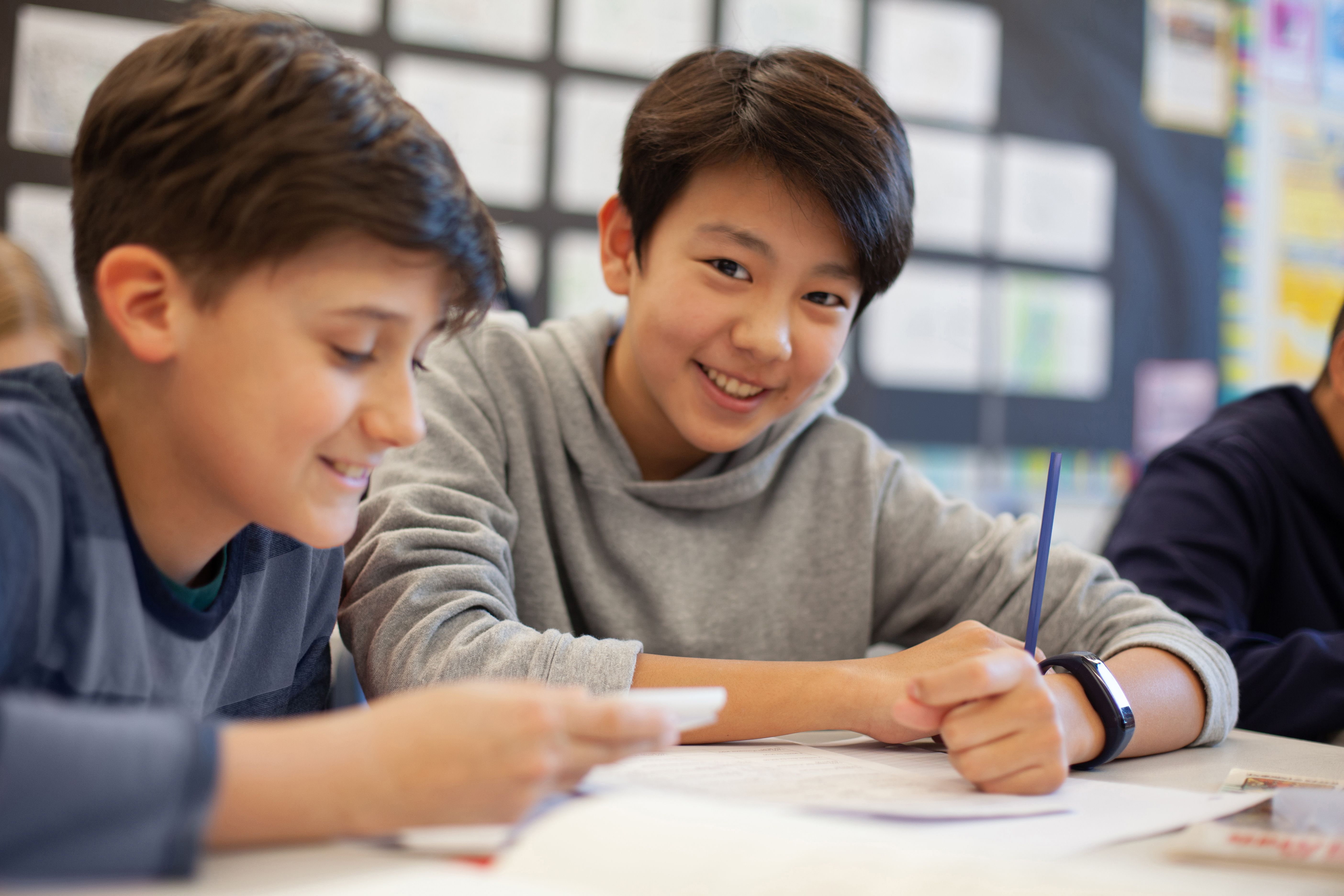 children learning math