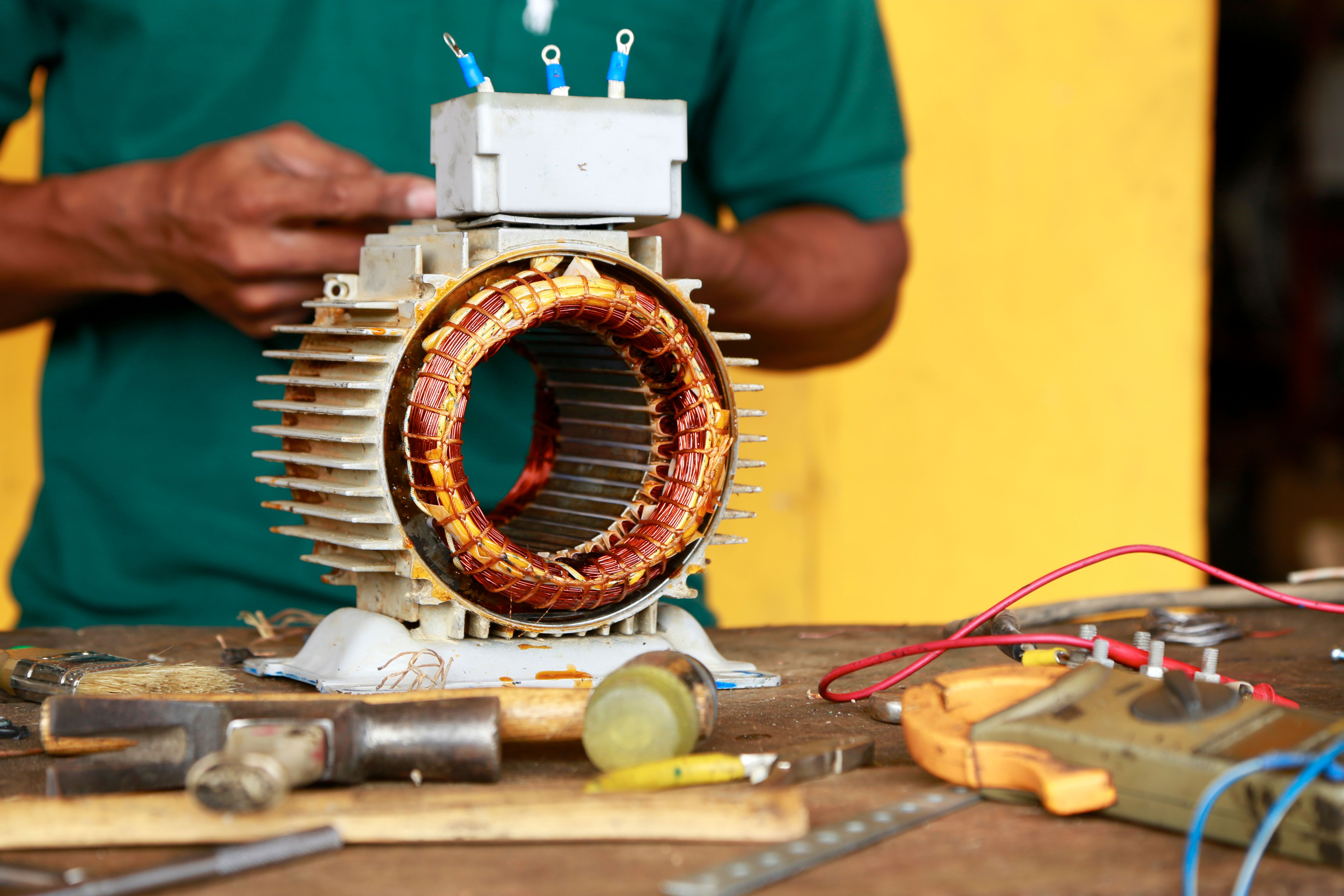 Old electric motor needs maintenance