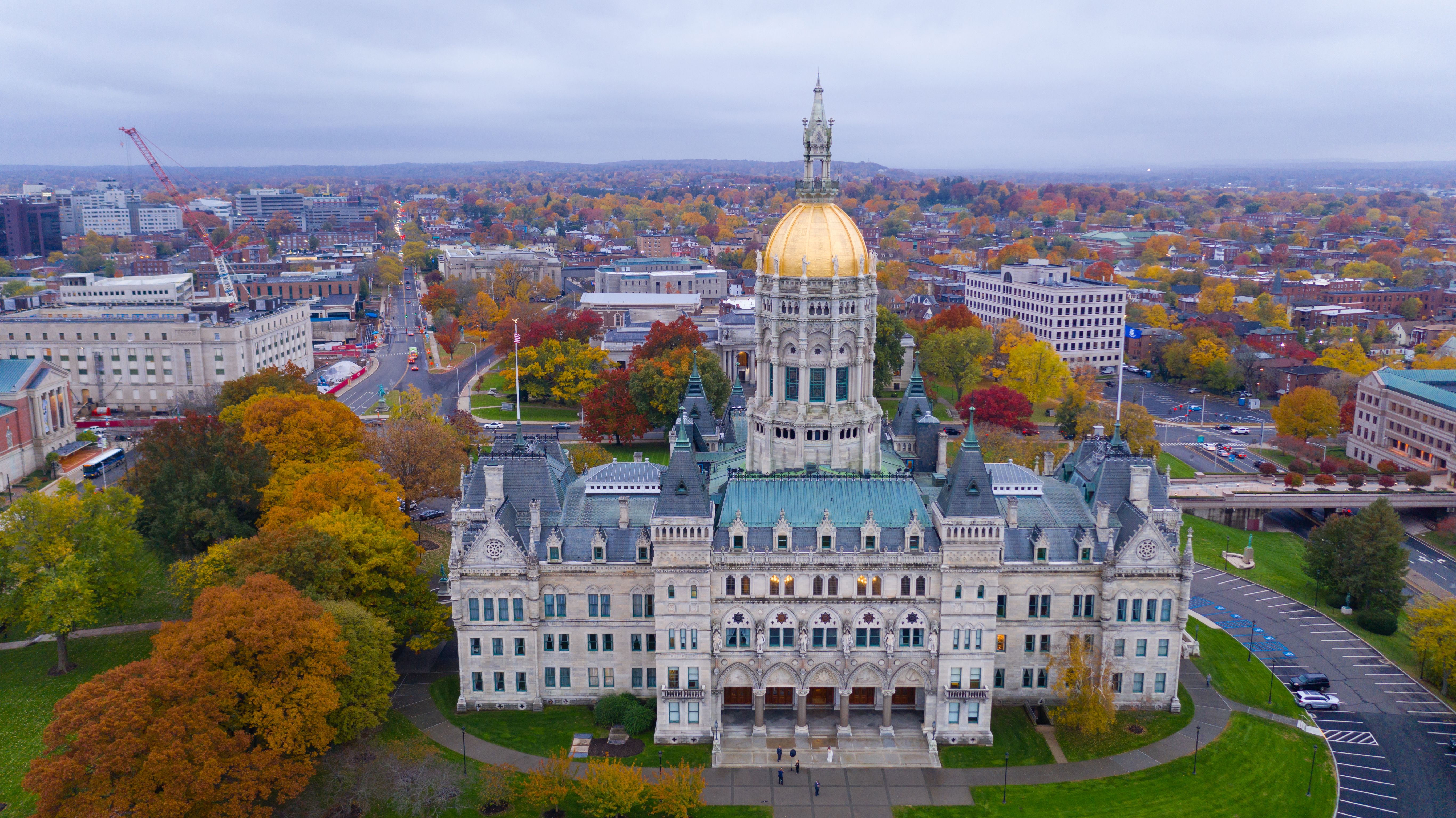State Capitol Dome Hartford Connecticut Fall Color Autumn Season State Capitol Dome Hartford Connecticut Fall Color Autumn Season