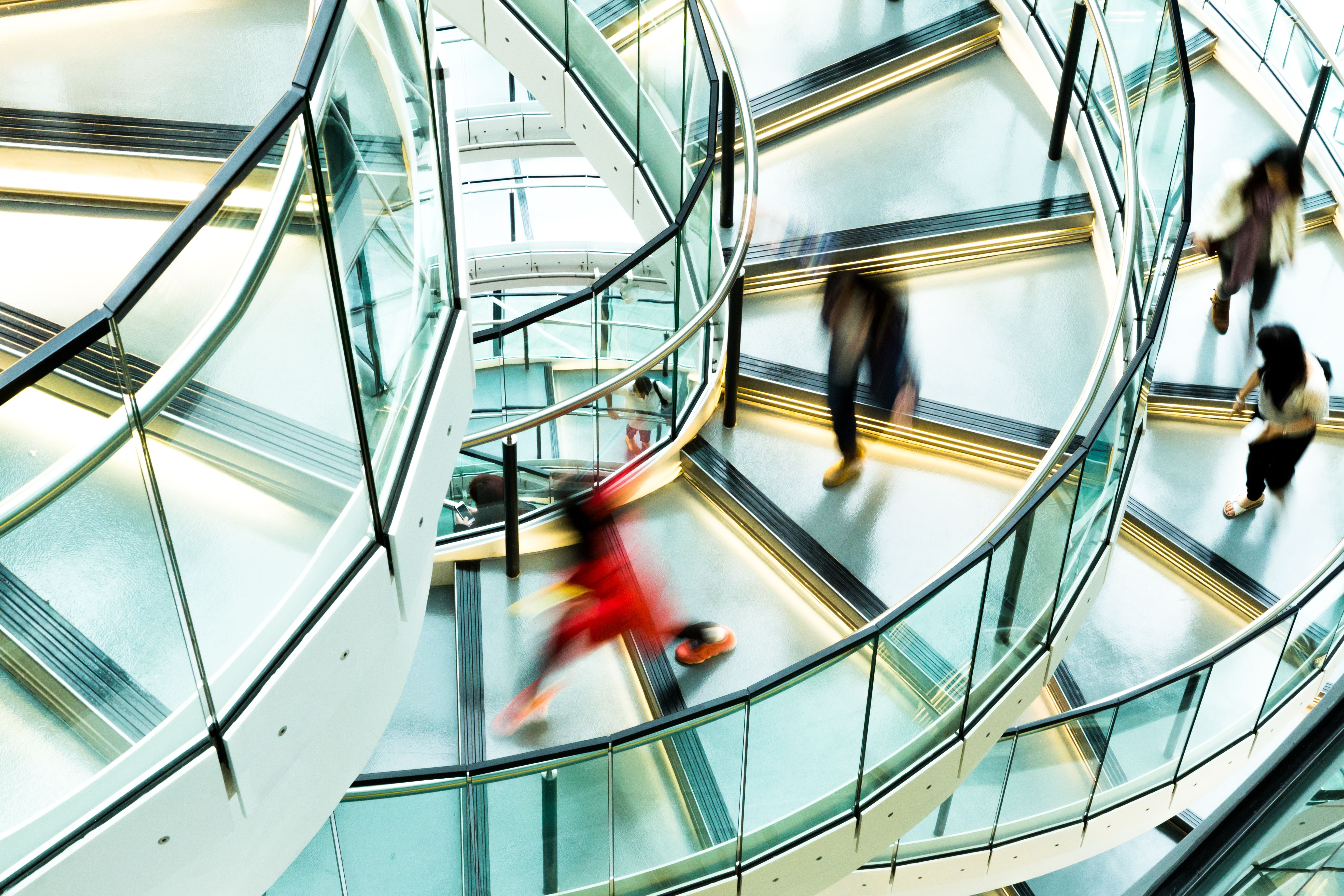 glass staircase