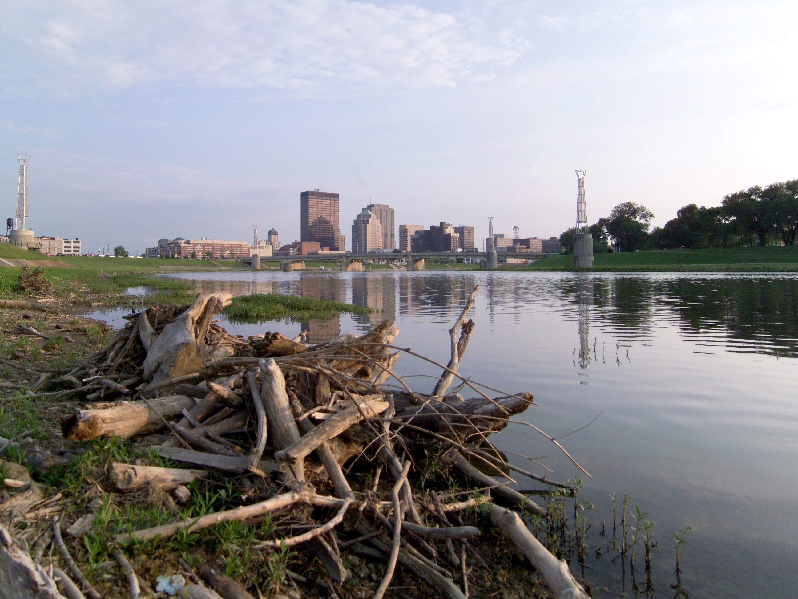 Dayton City Skyline with Driftwood