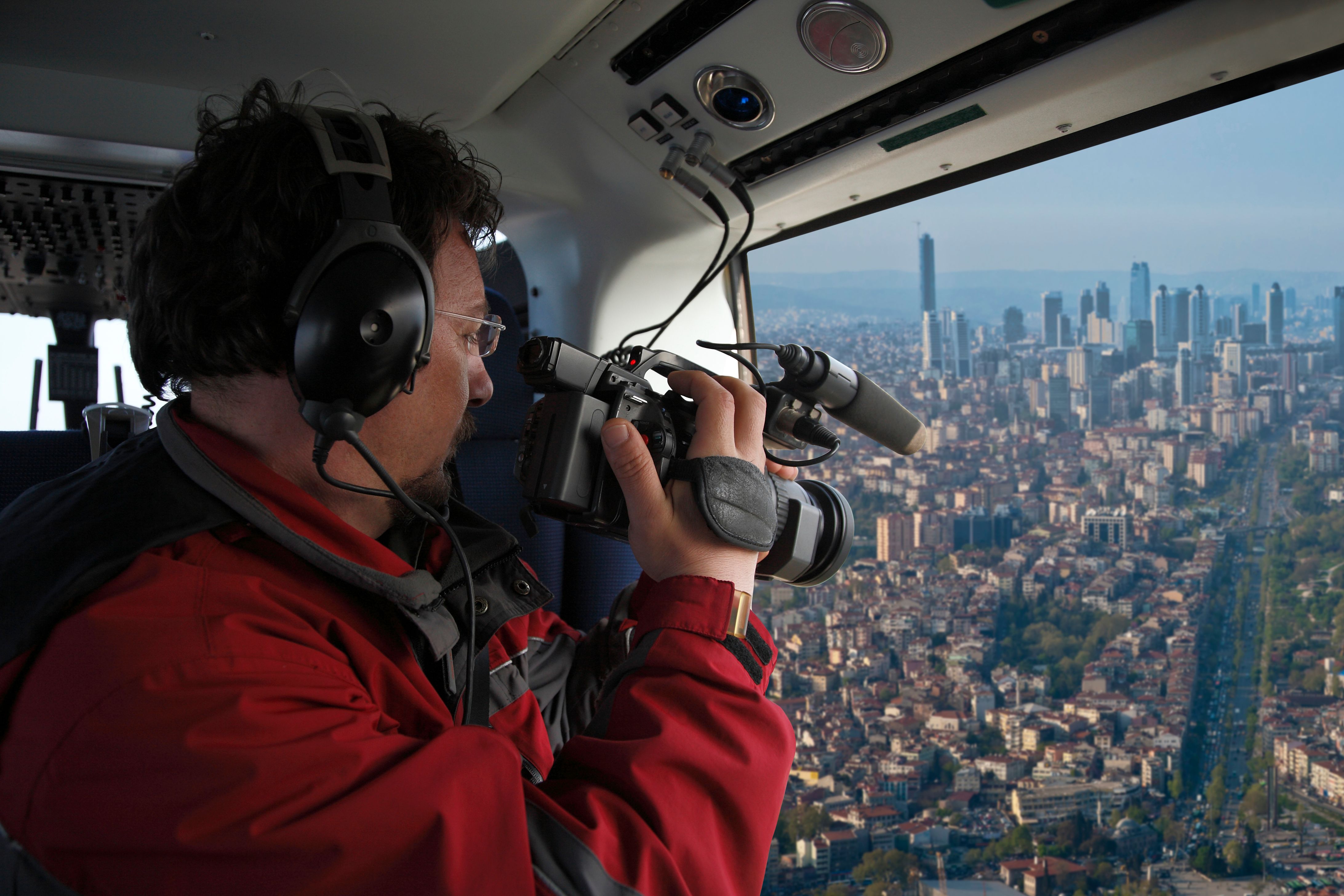 helicopter filming