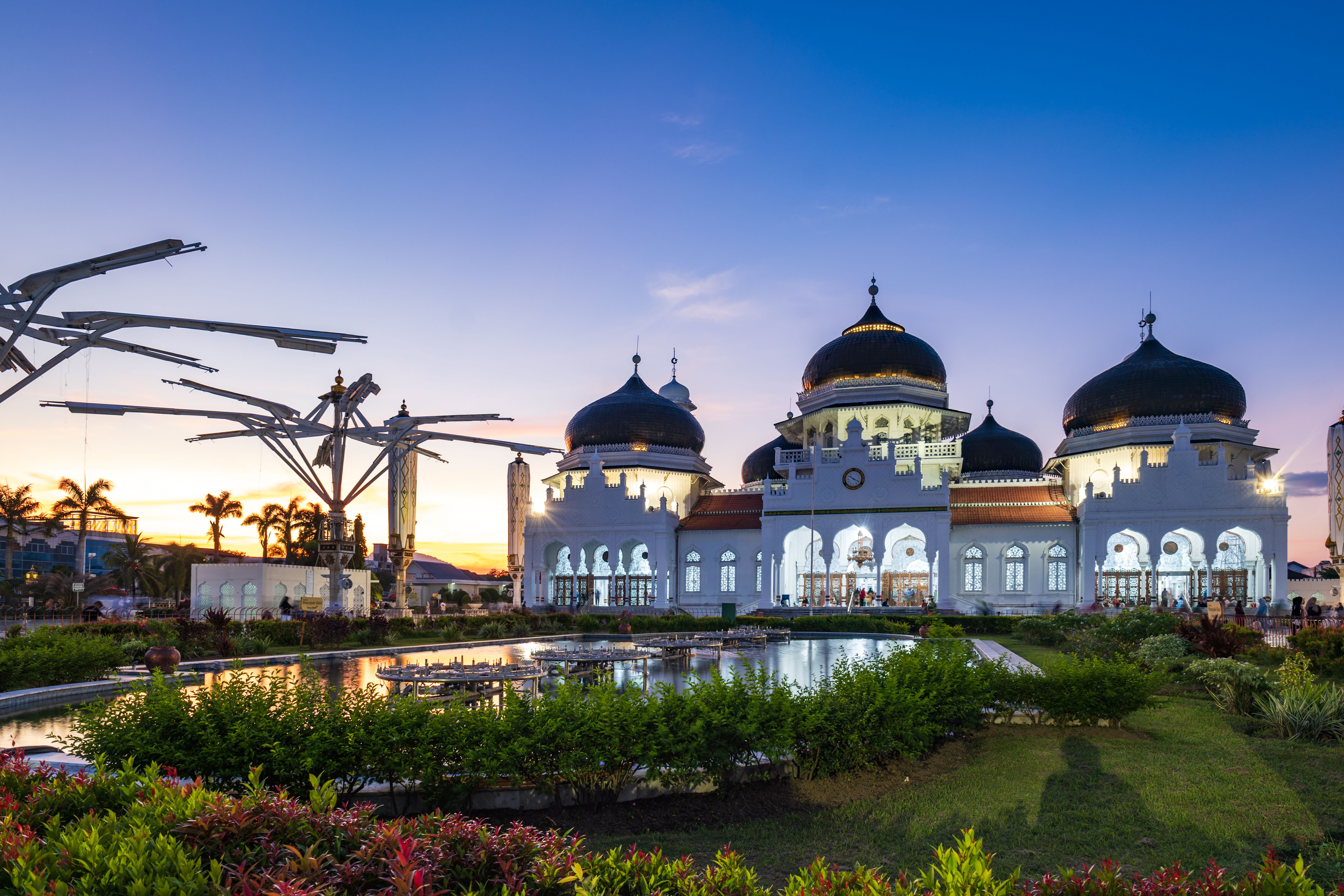 Aceh Grand Mosque, Baiturrahman Grand Mosque in Banda Aceh, Indonesia Aceh Grand Mosque, Baiturrahman Grand Mosque in Banda Aceh, Indonesia