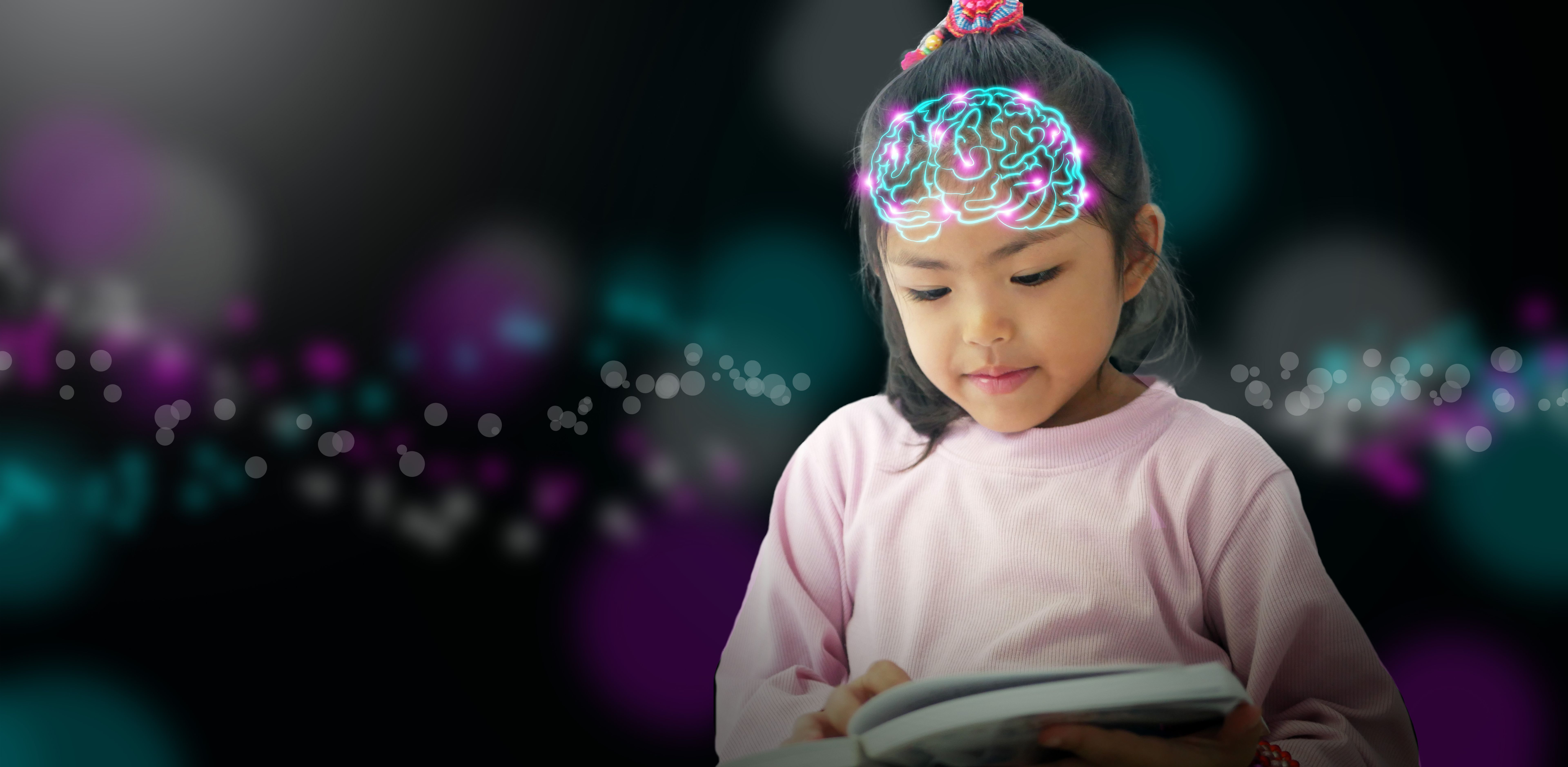 child with interactive book