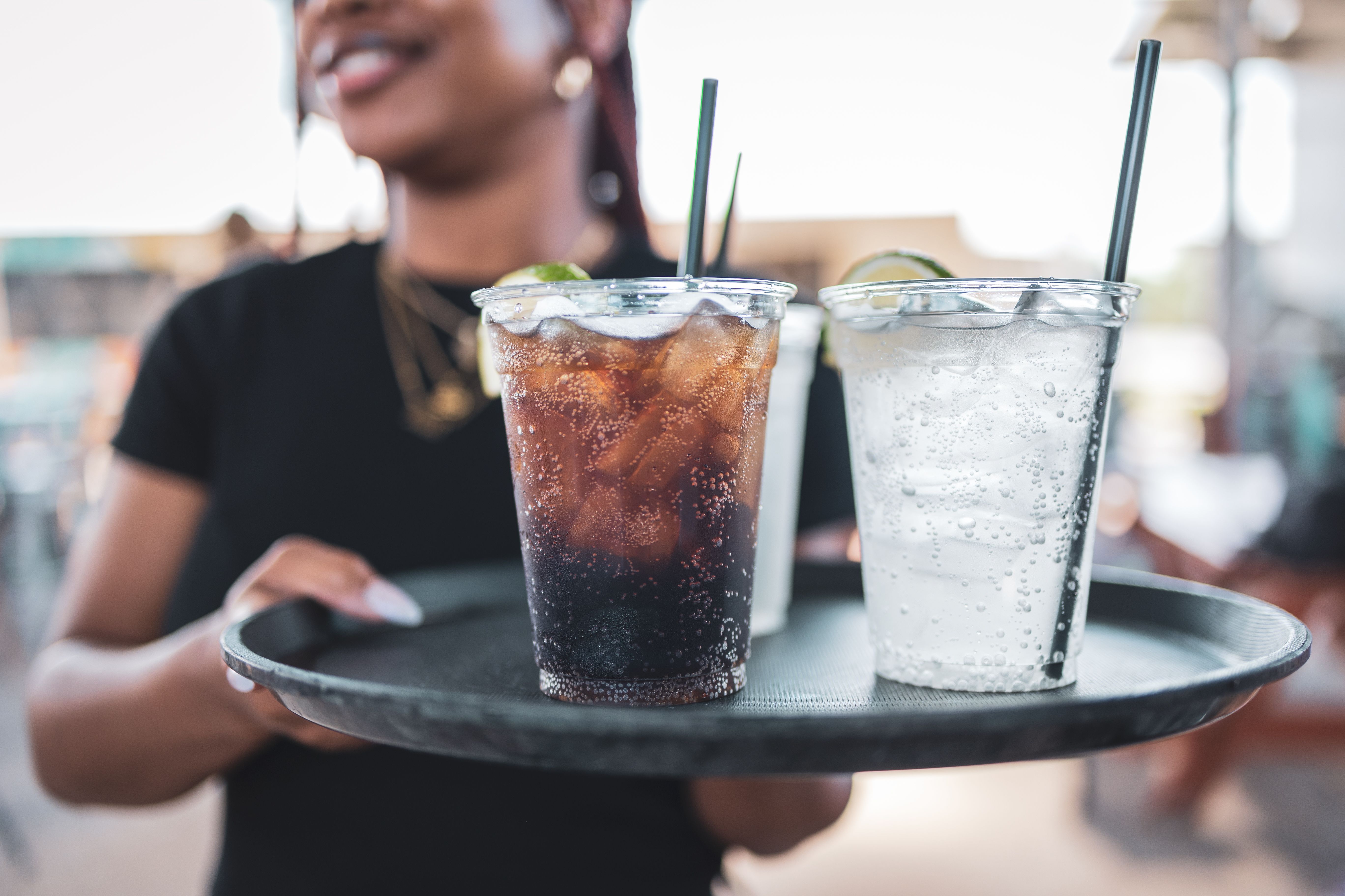 bartender serving drinks