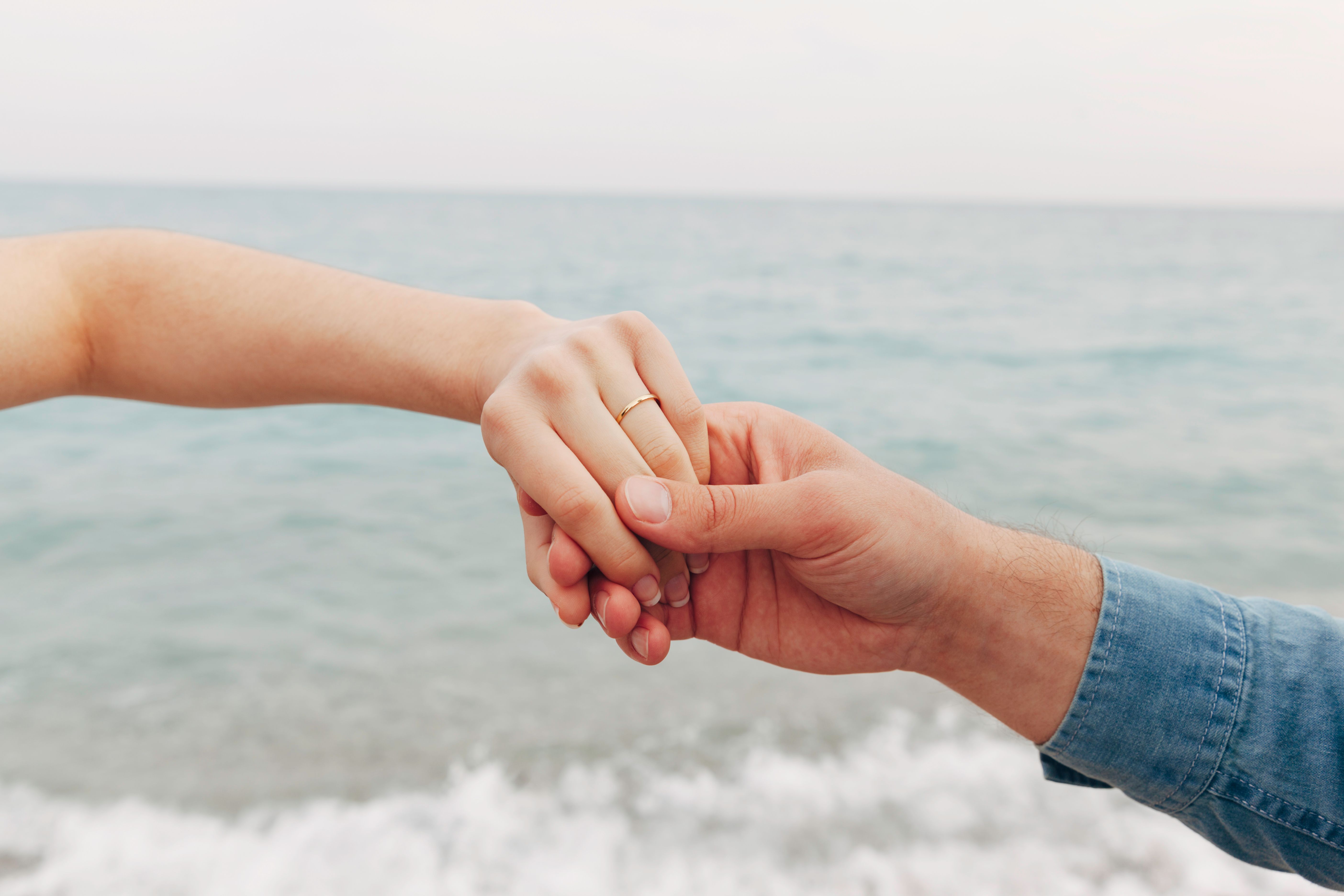 Wedding rings. Wedding couple