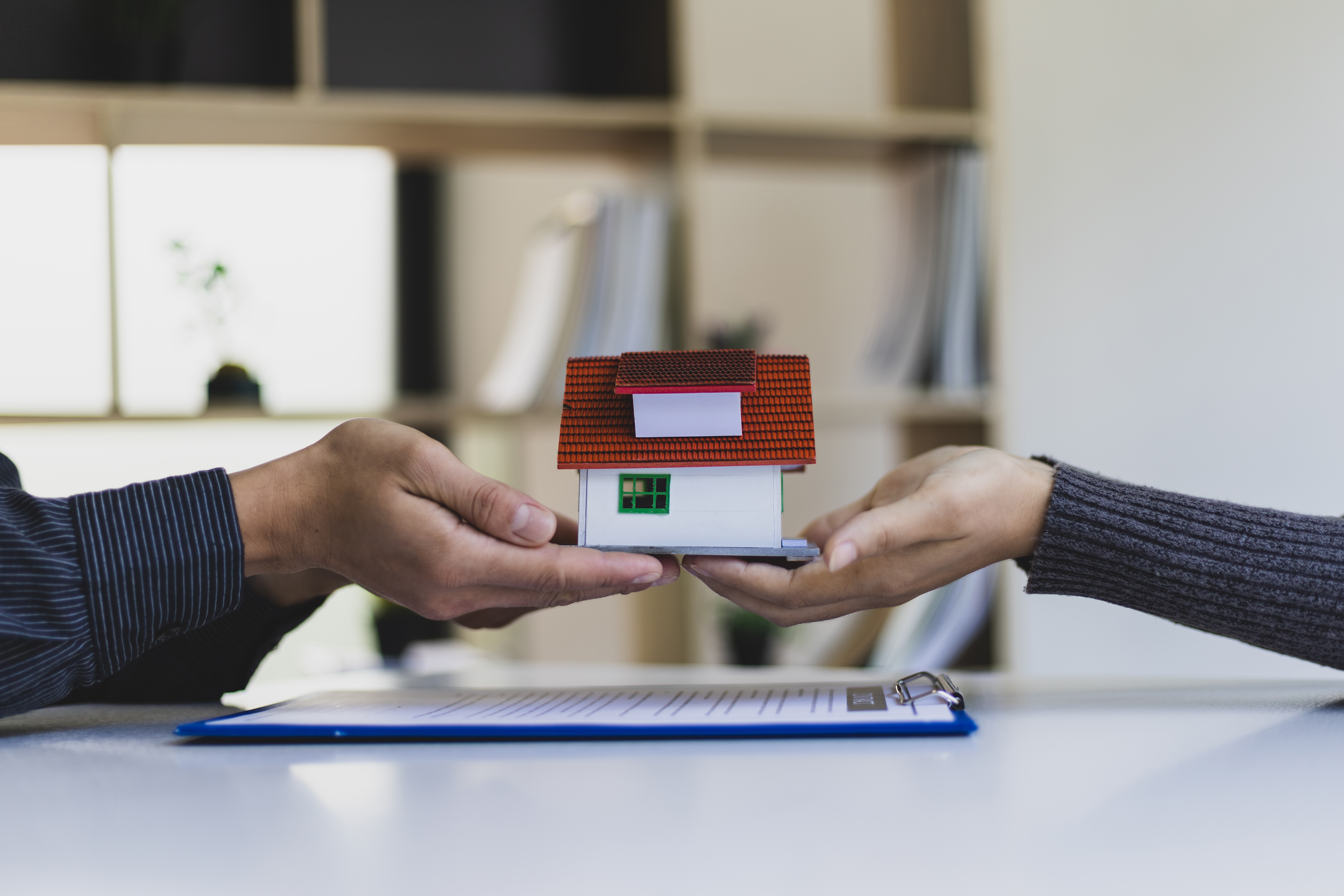 Real estate inheritance concept and contract agreement.