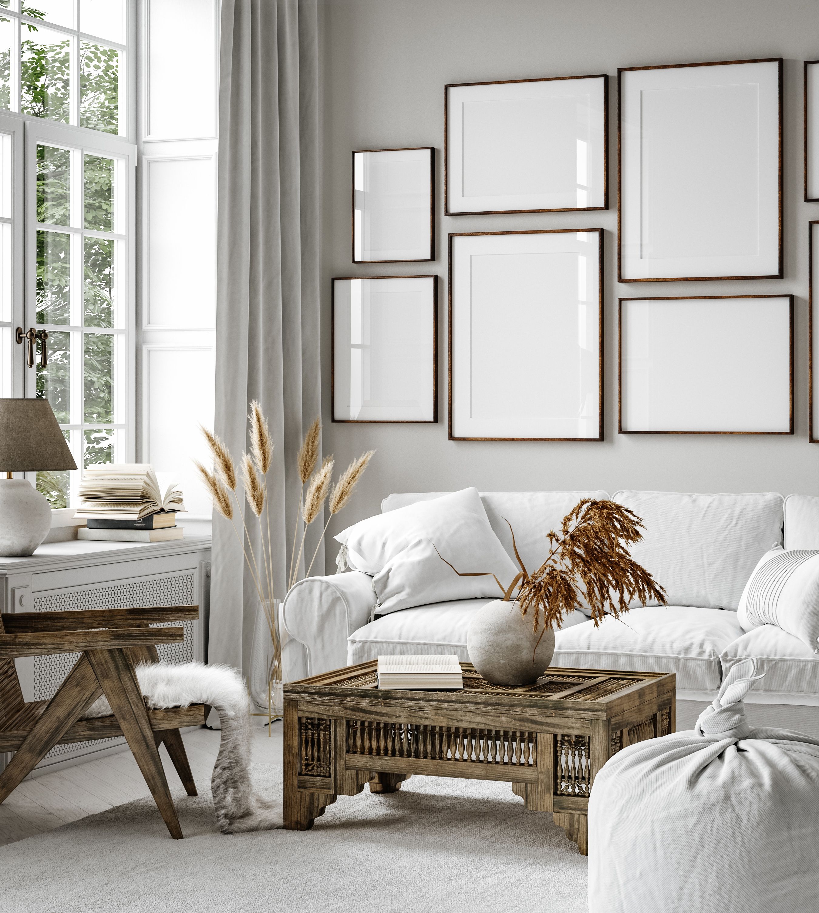 gallery wall living room