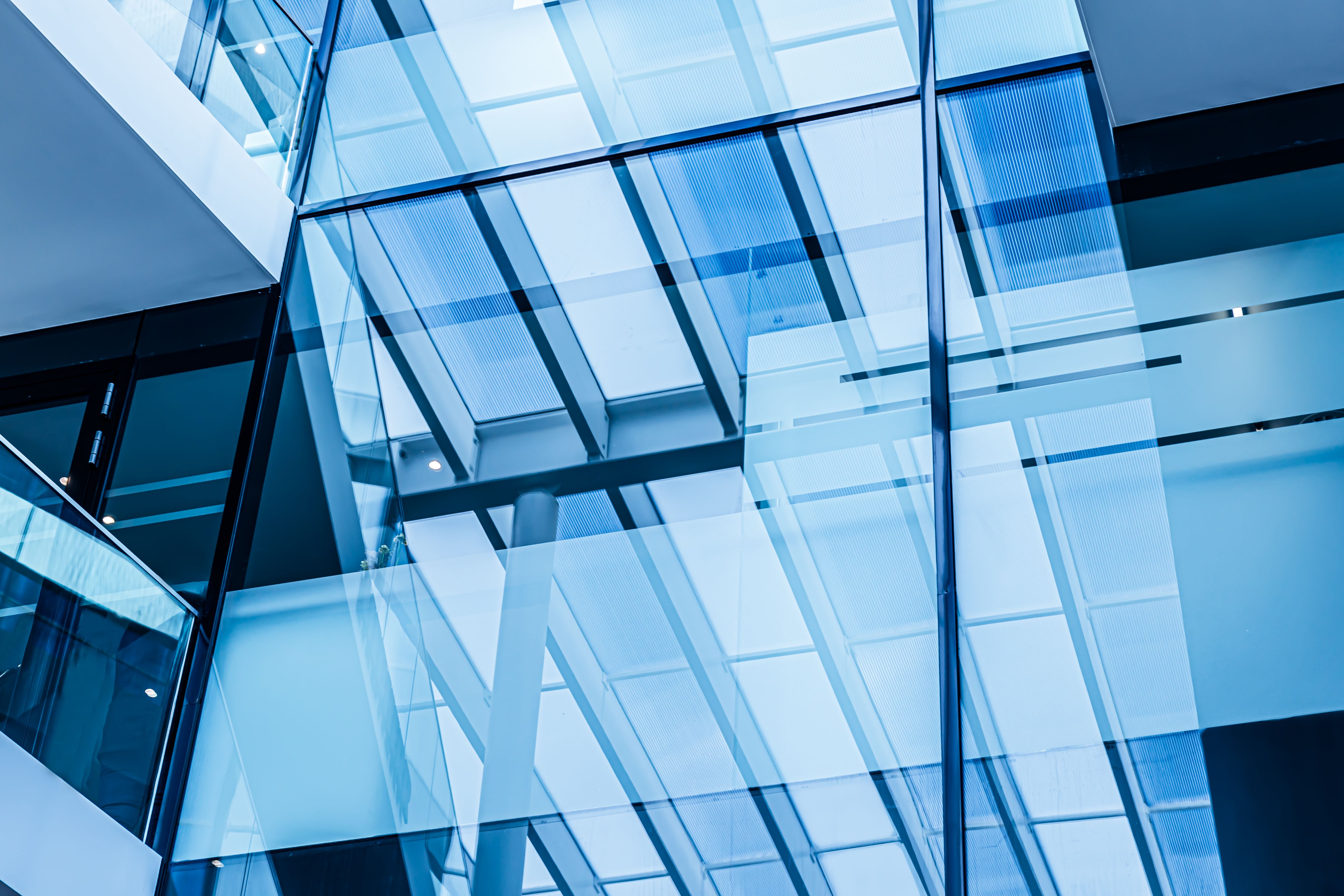 modern glass installation