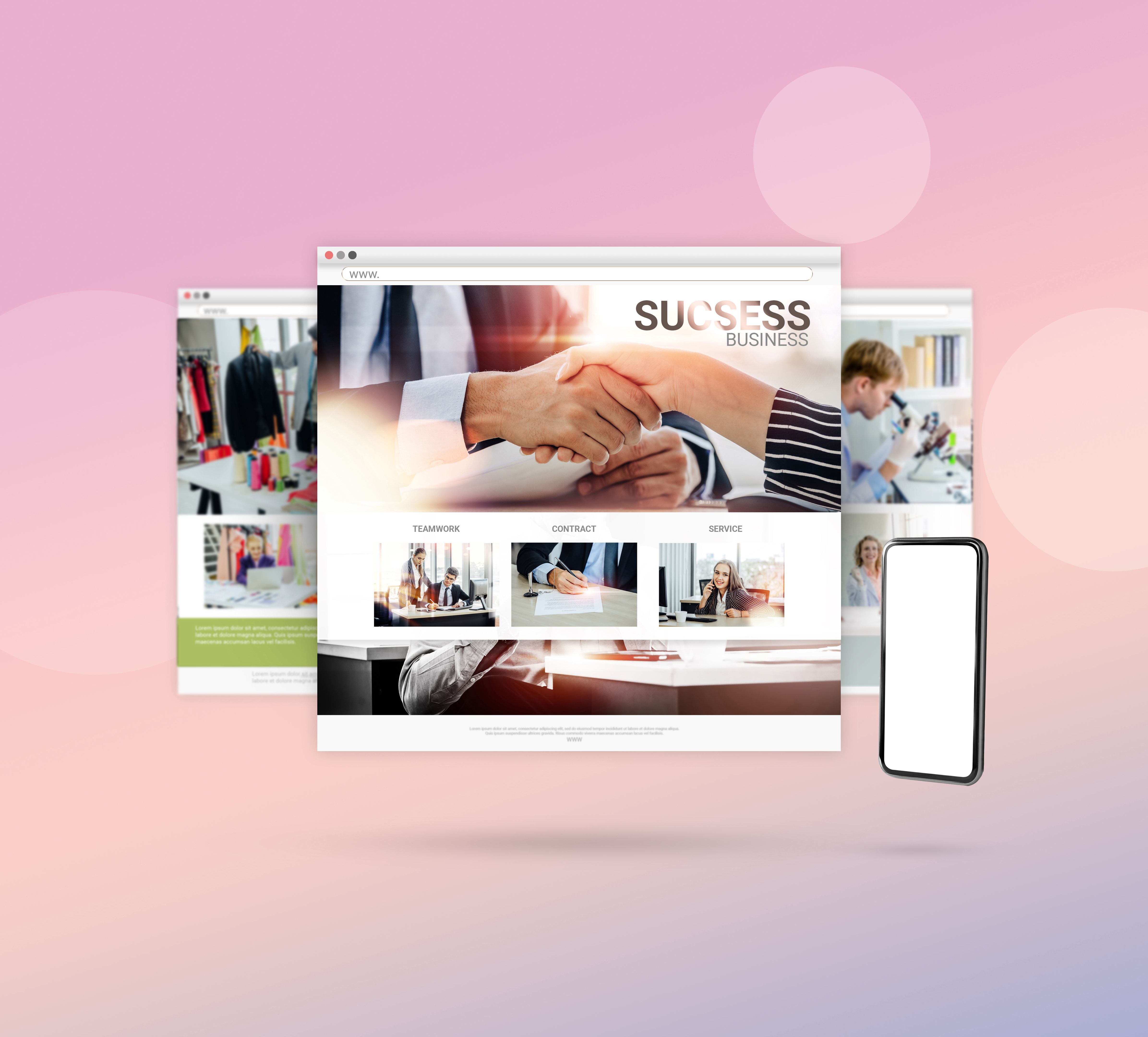 web browser design business concept