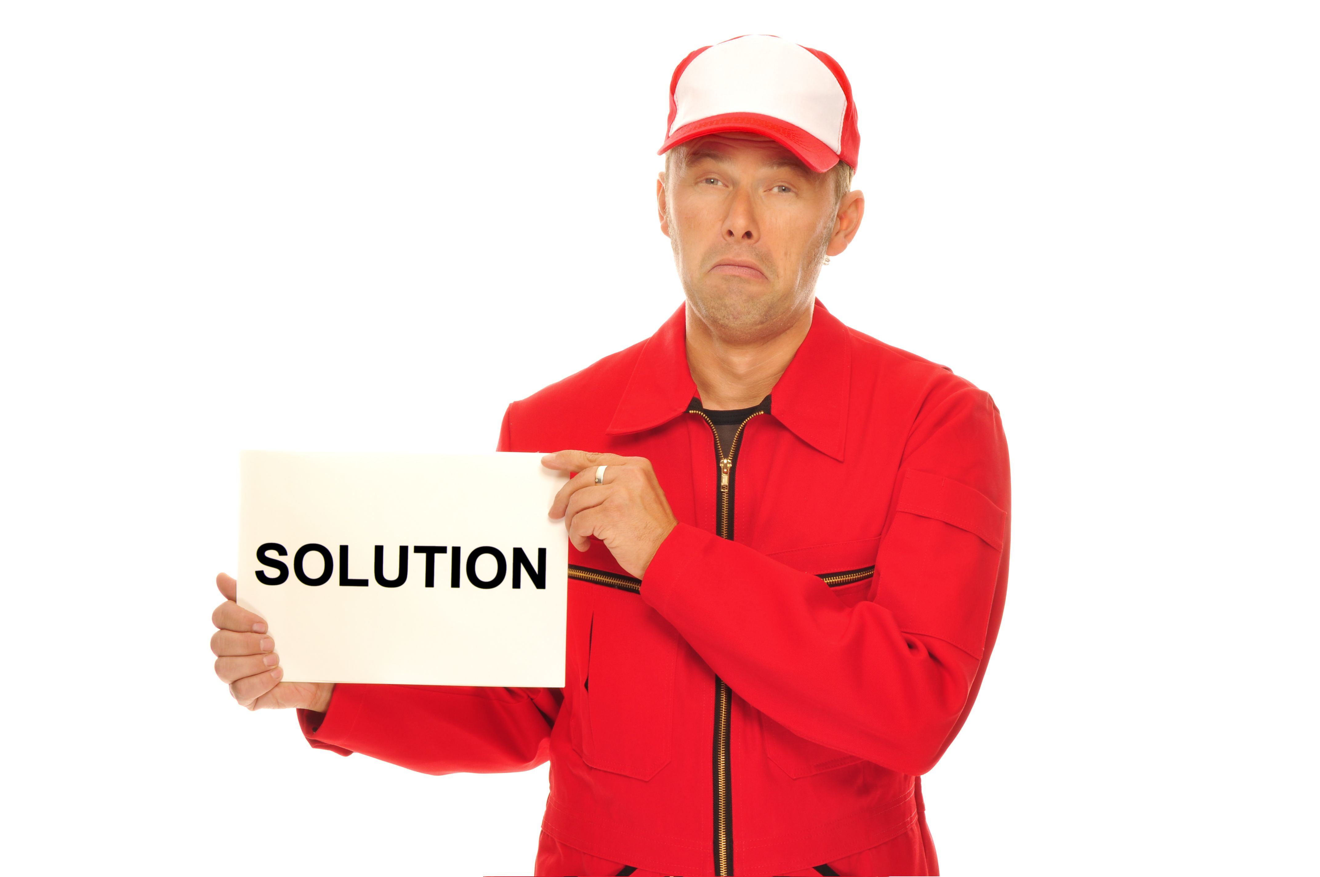 Mechanic in red Overall