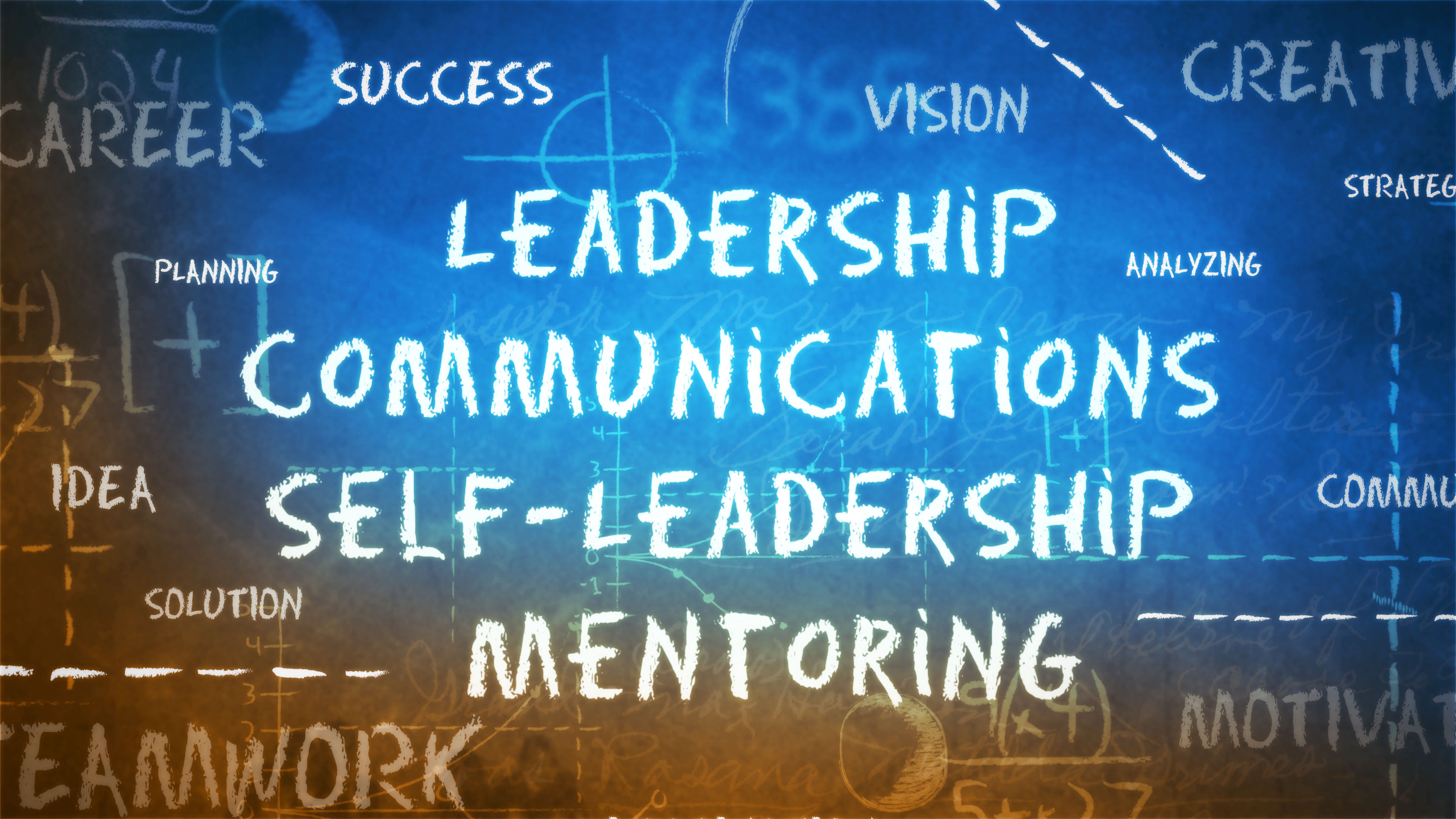 Business on a chalkboard