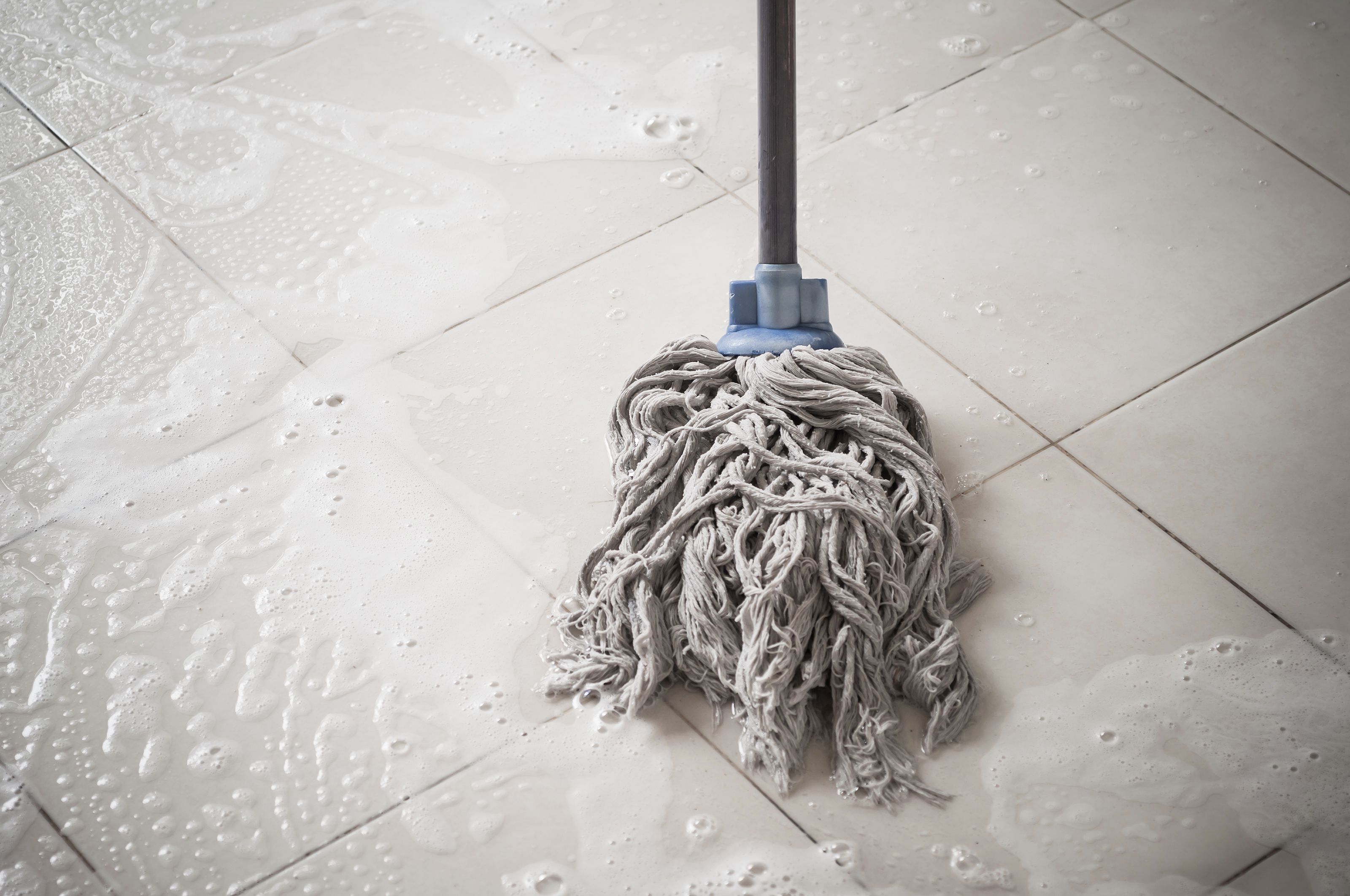 mopping floor