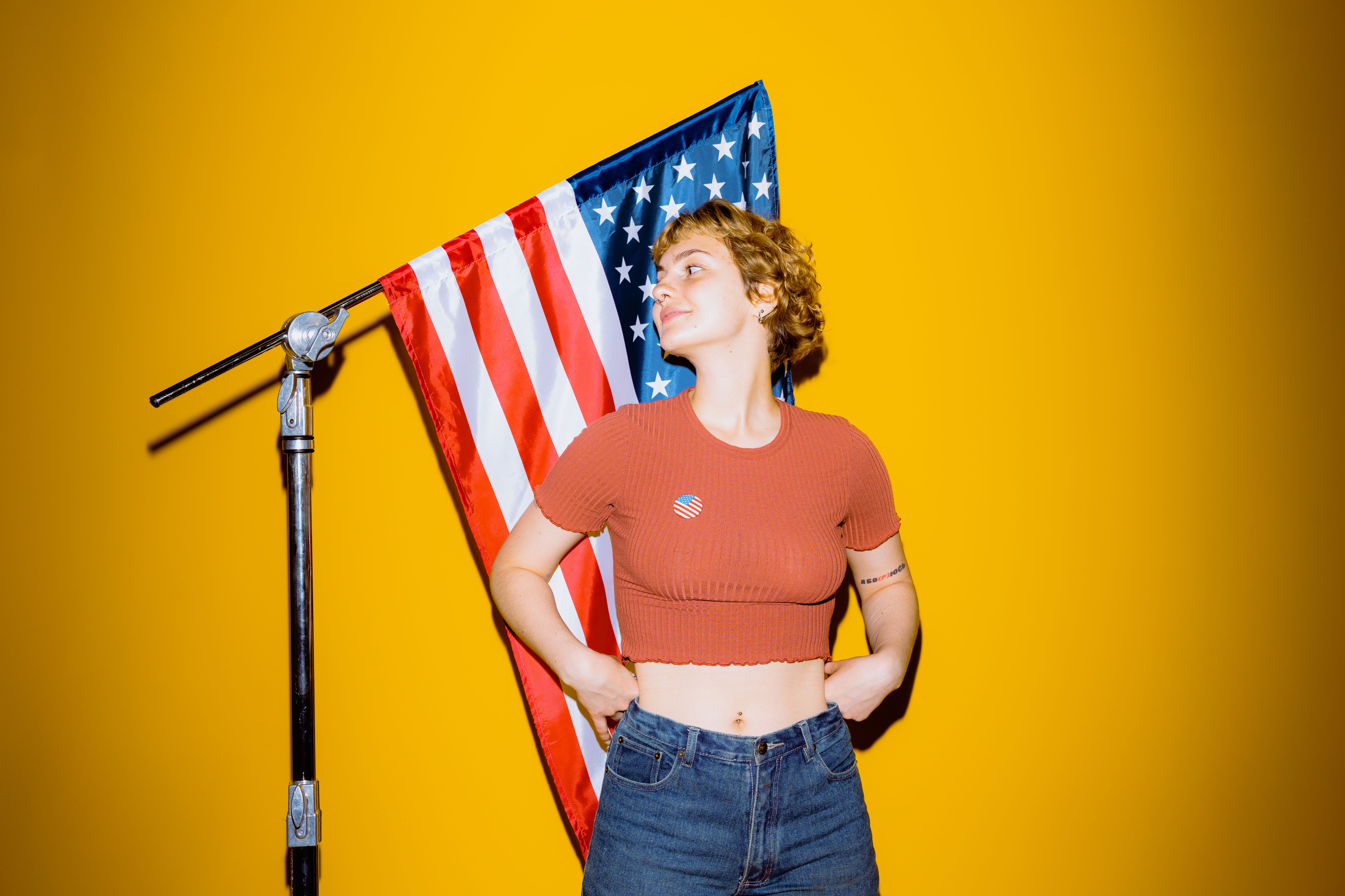 Vibrant celebration of freedom and individuality under a bright hue