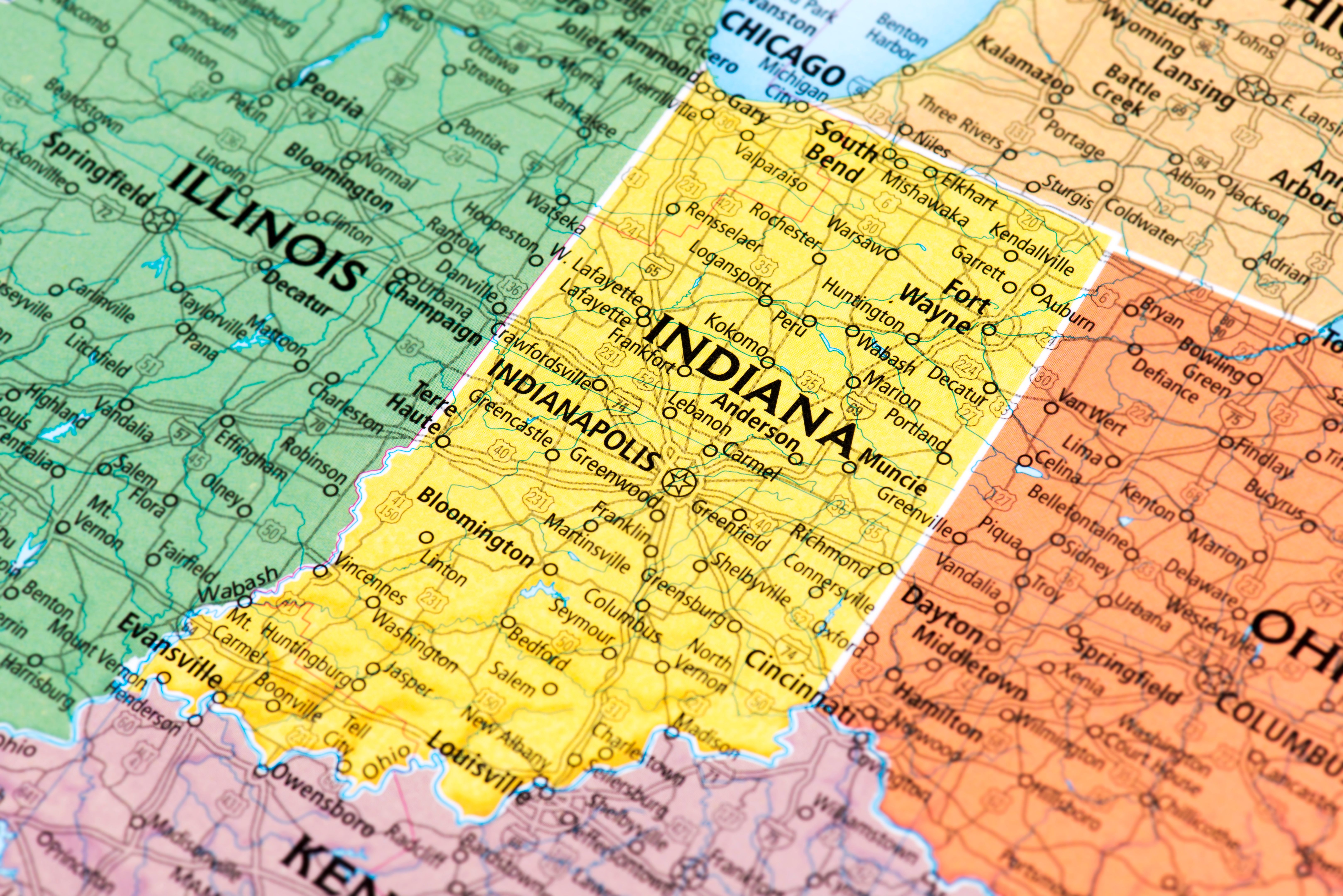 map of indiana