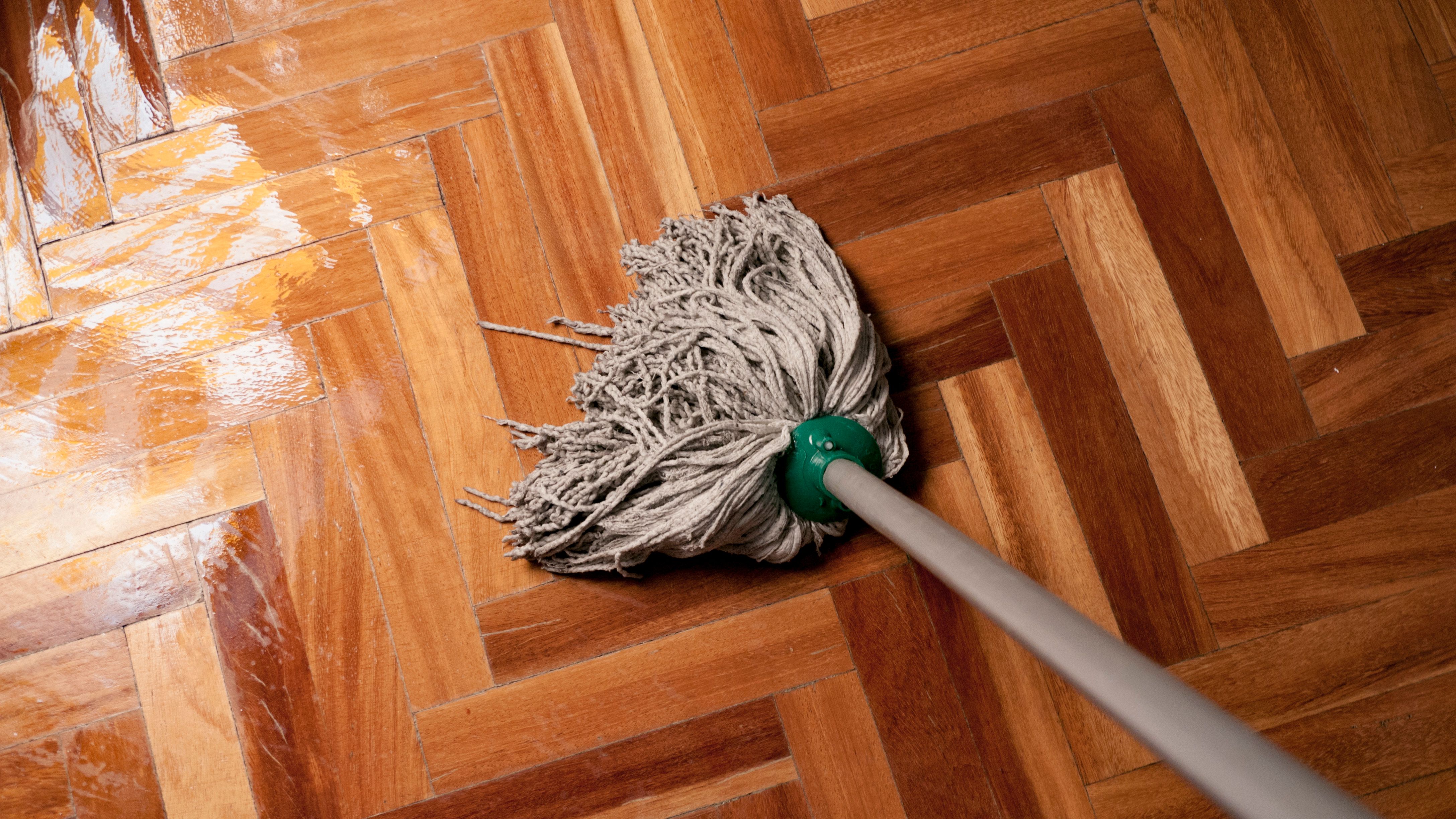 cleaning wood floor