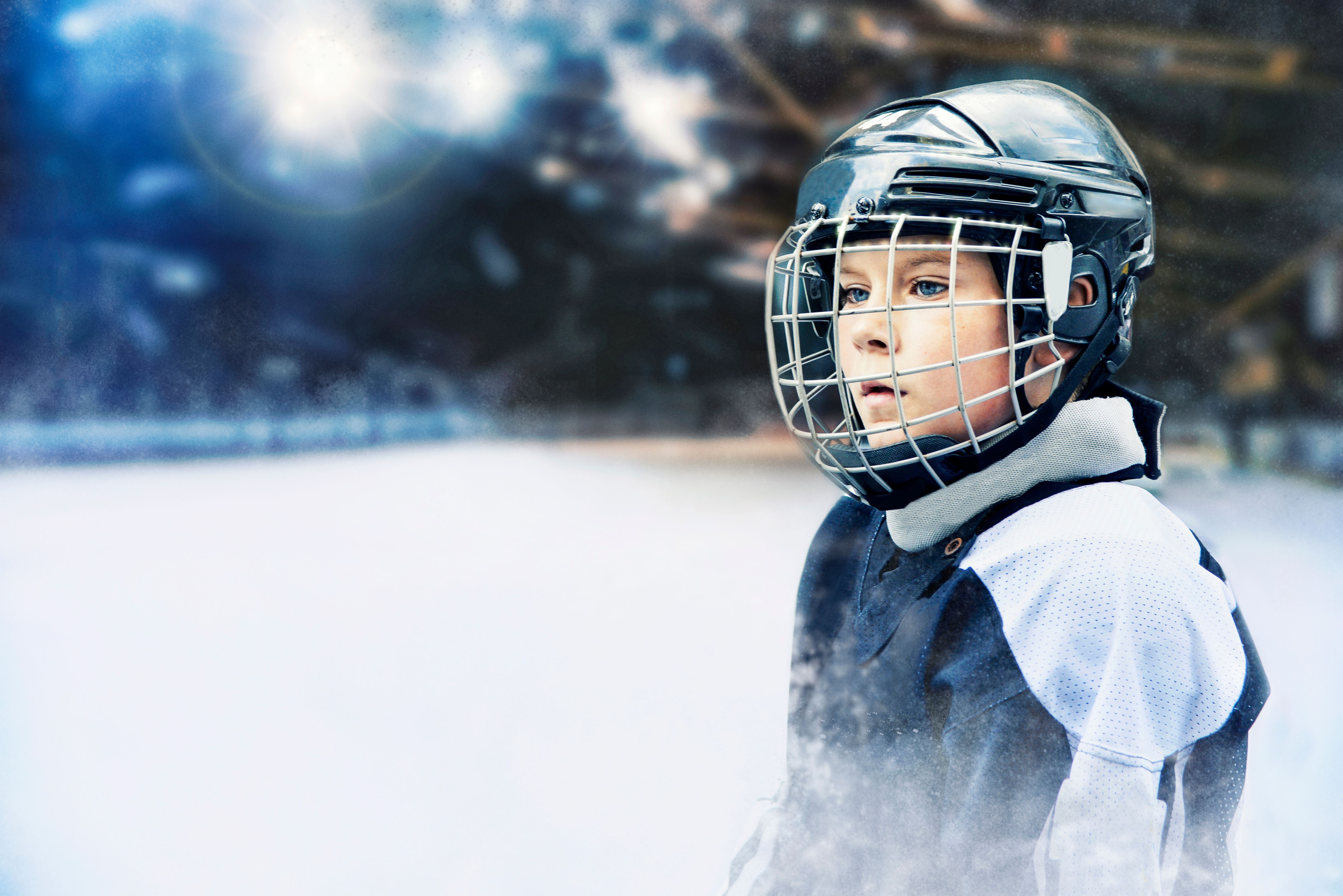 Young hockey player