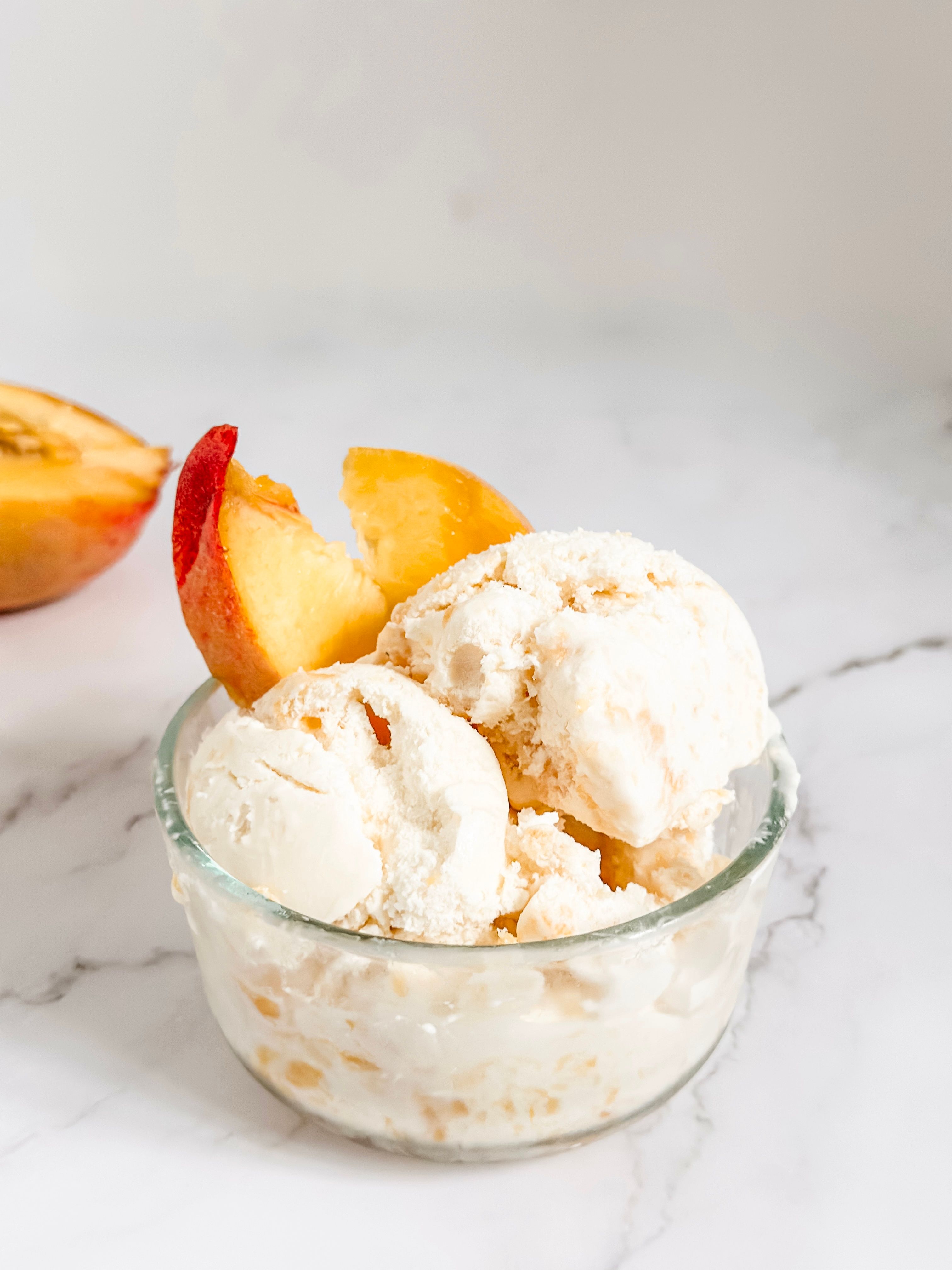 peach ice cream