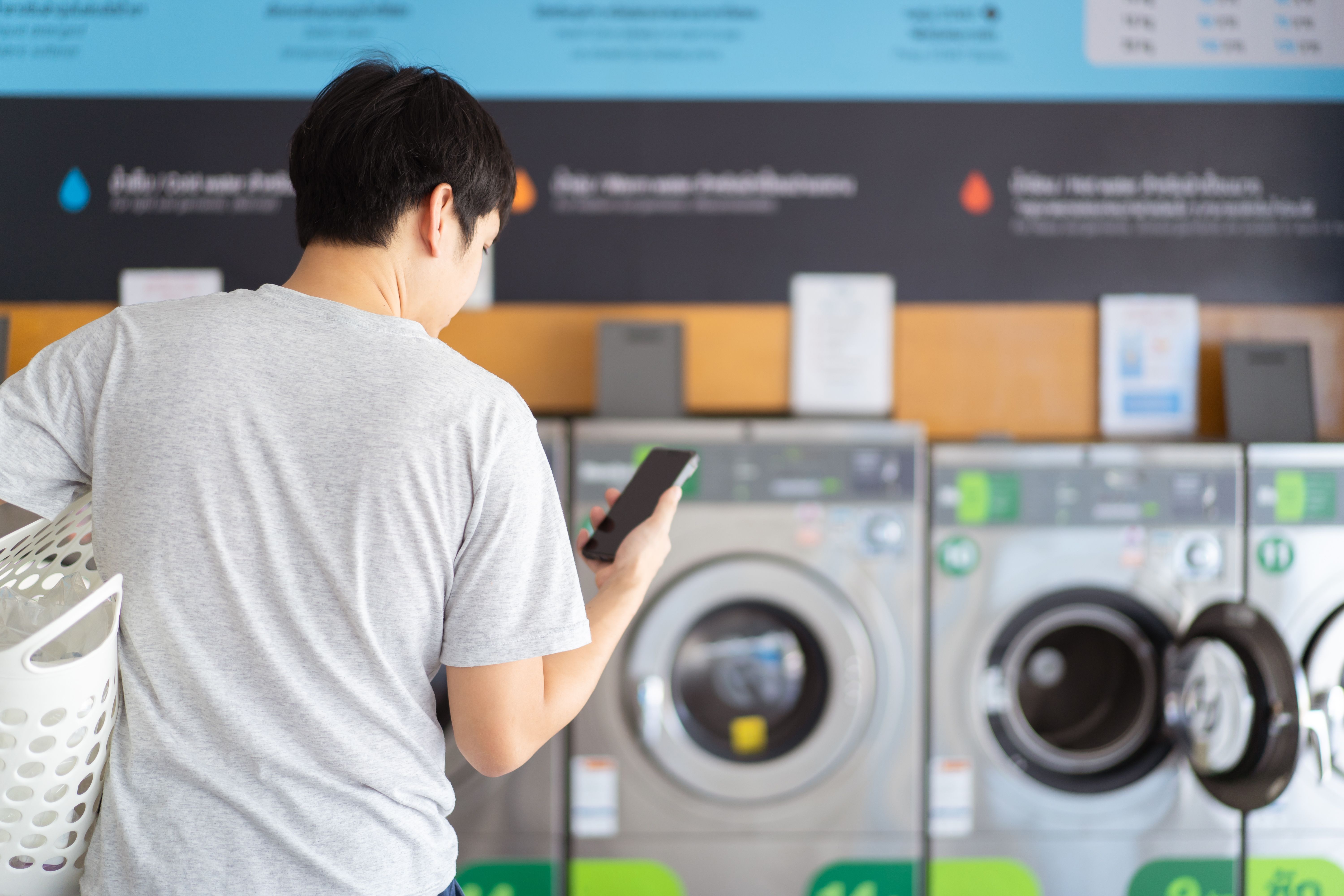 laundry app interface