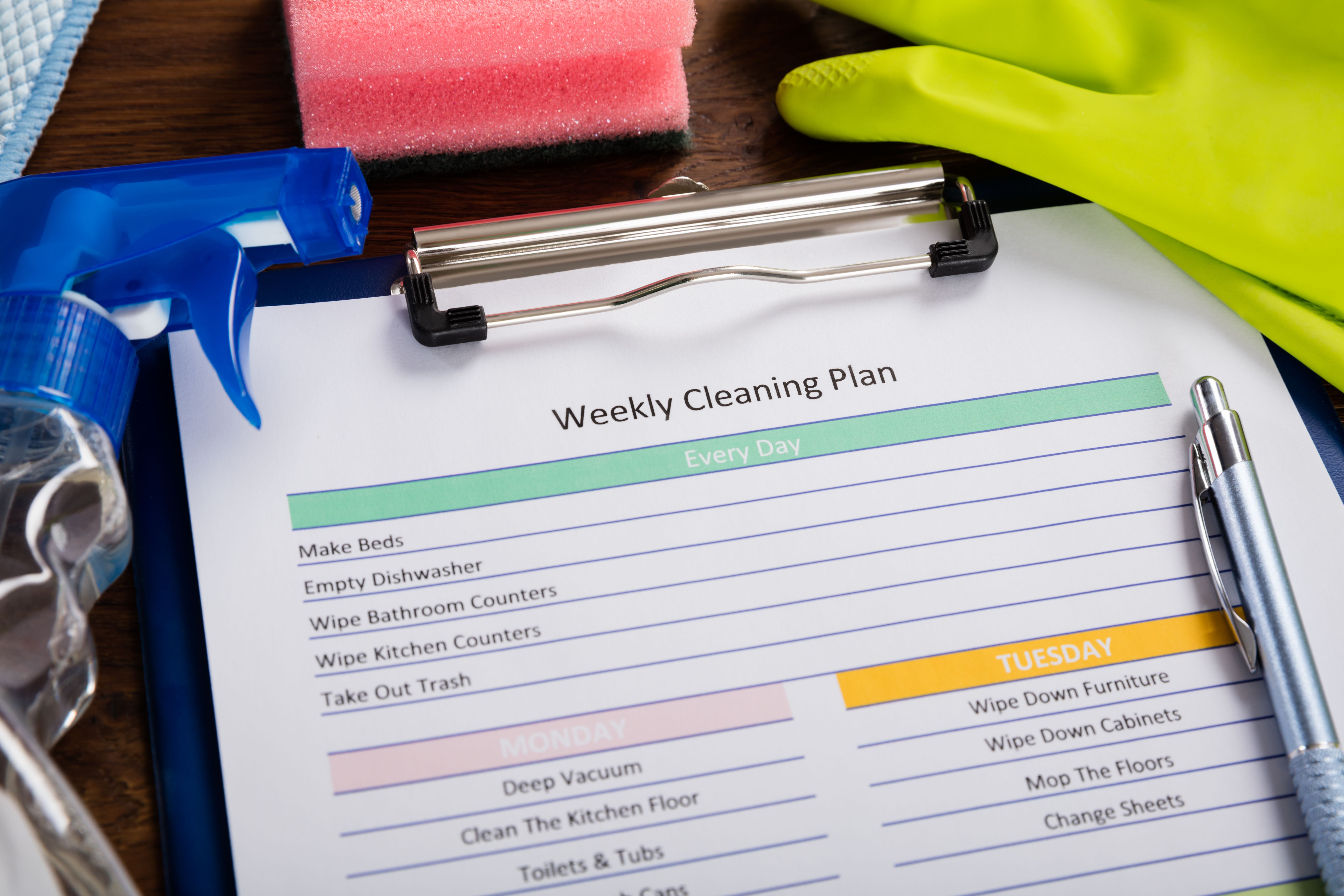 custom cleaning plan