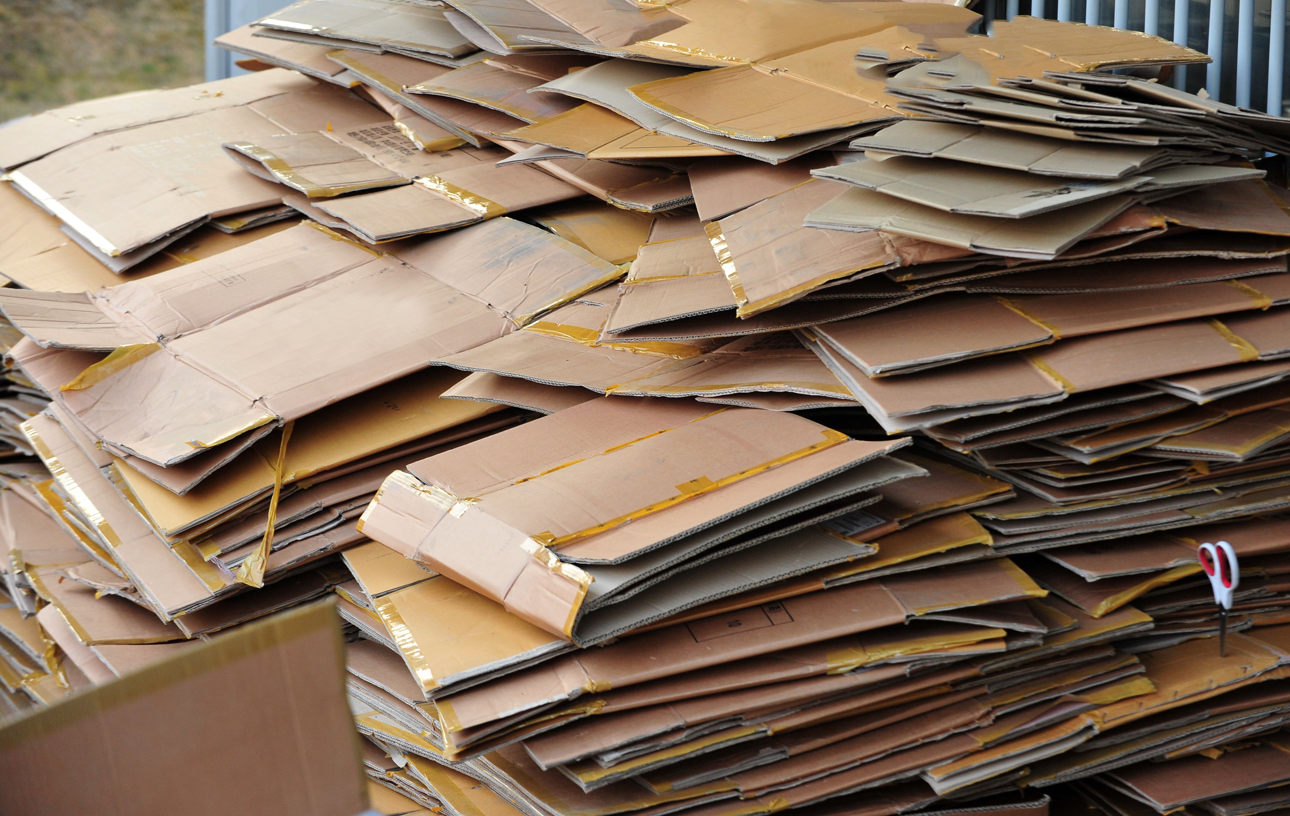 recycled cardboard boxes