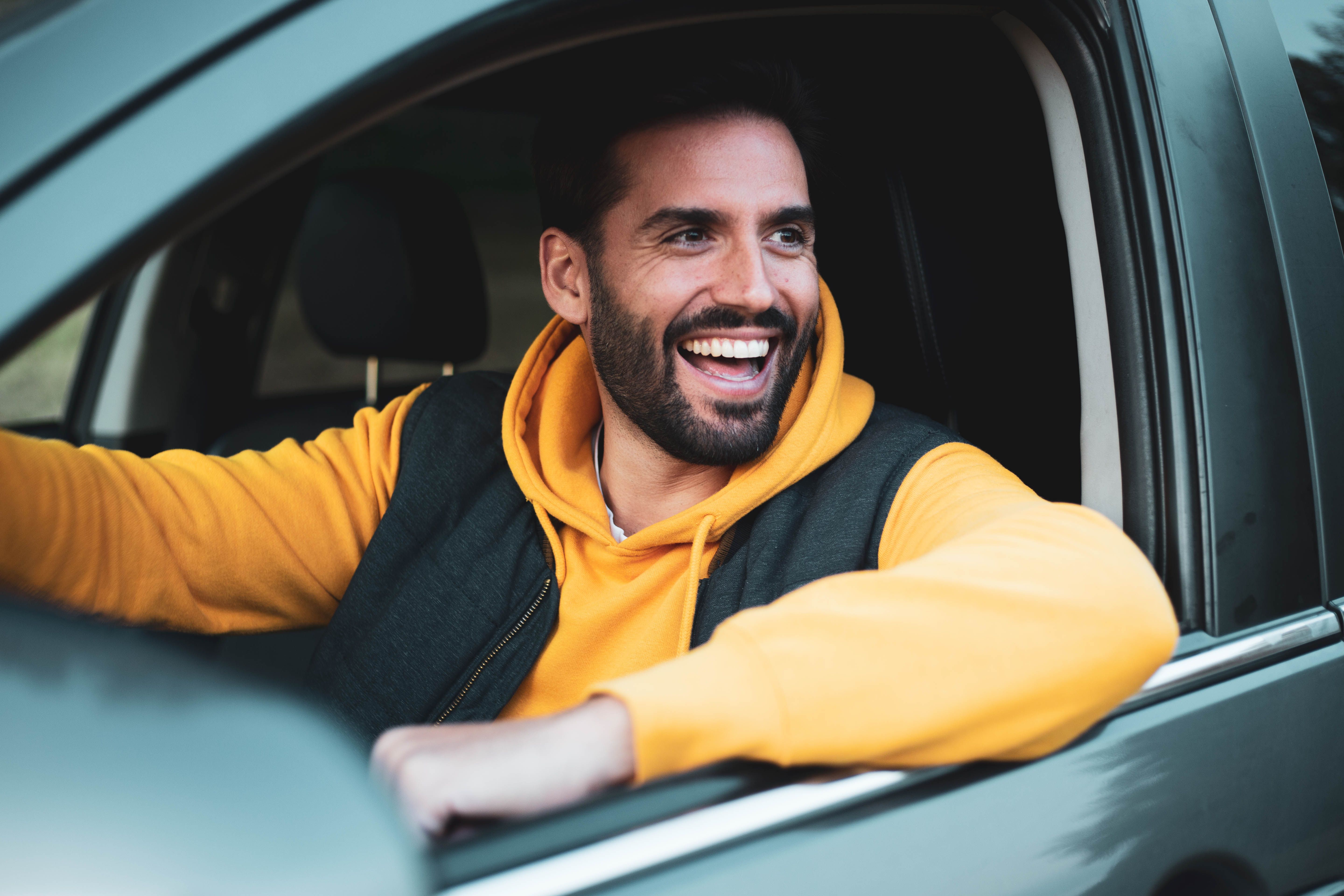 happy driver